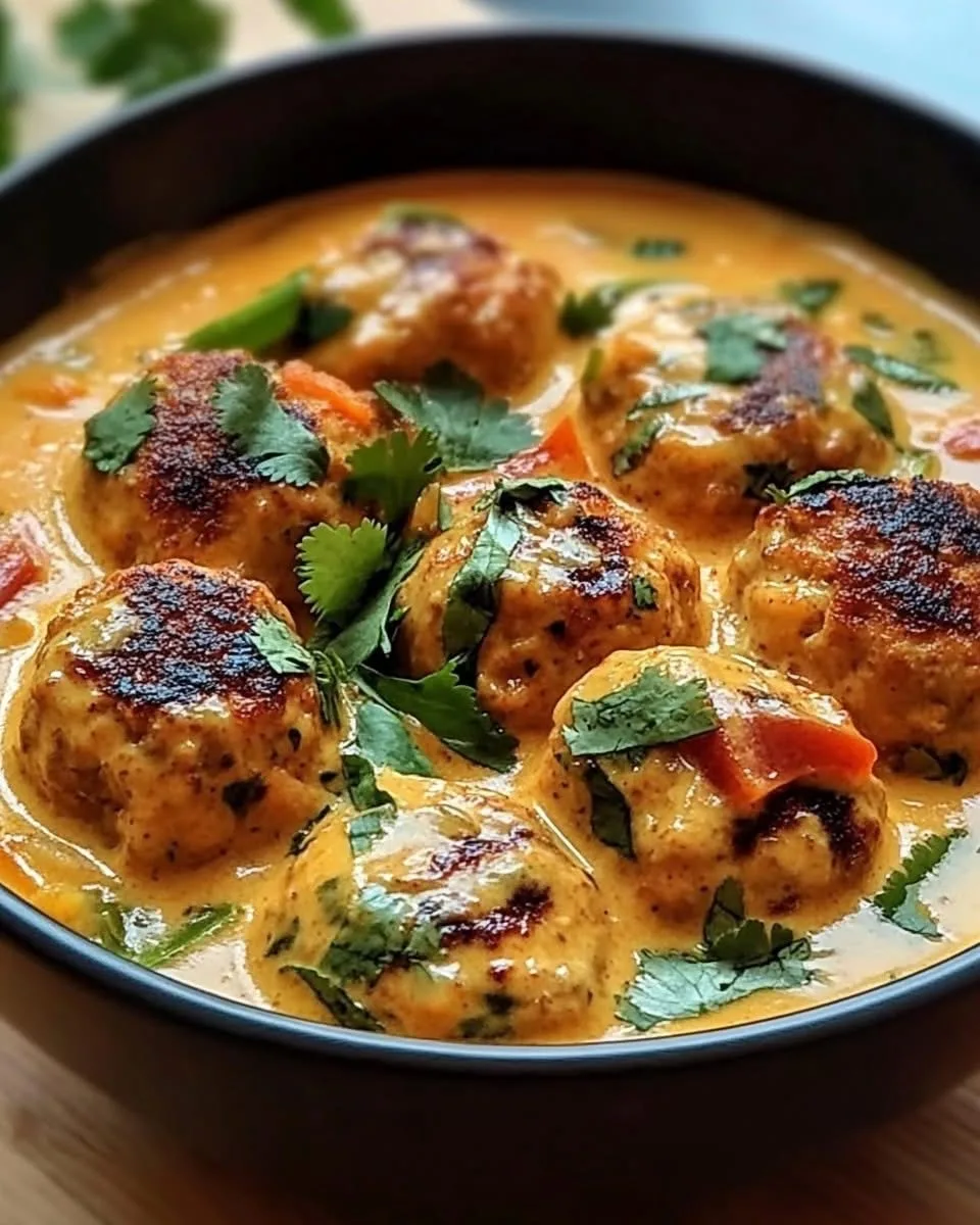 thai-chicken-meatballs-coconut-curry-sauce