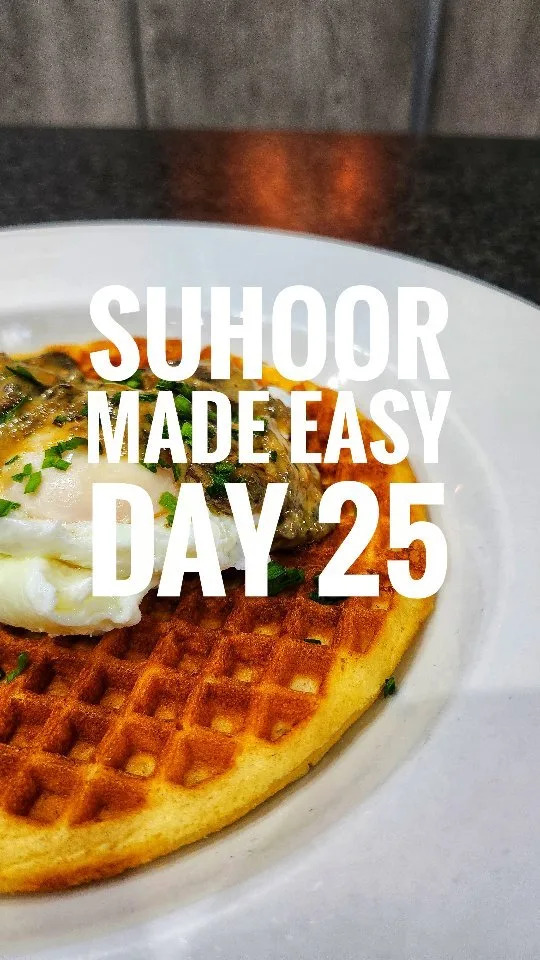 poached-egg-on-waffle-with-mushroom-sauce