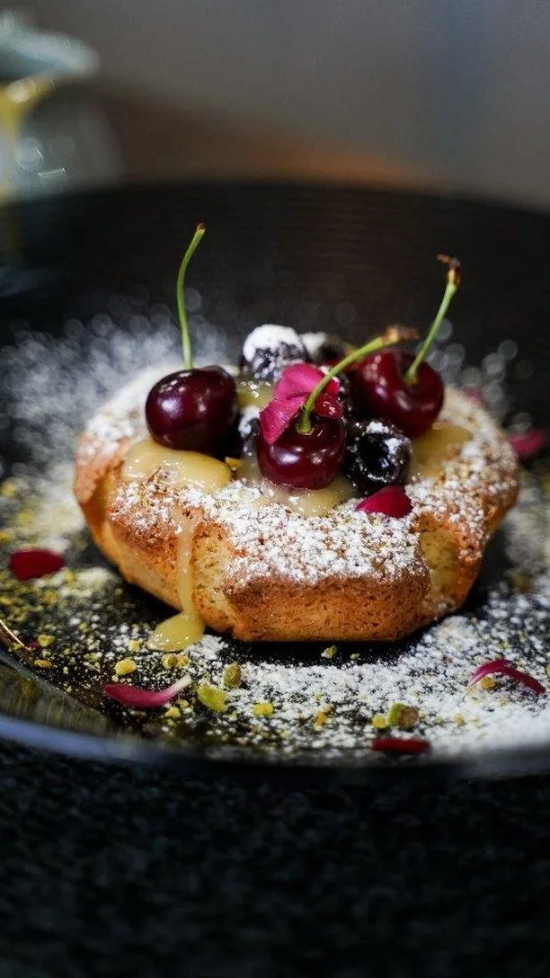 poached-peach-and-cherry-torte