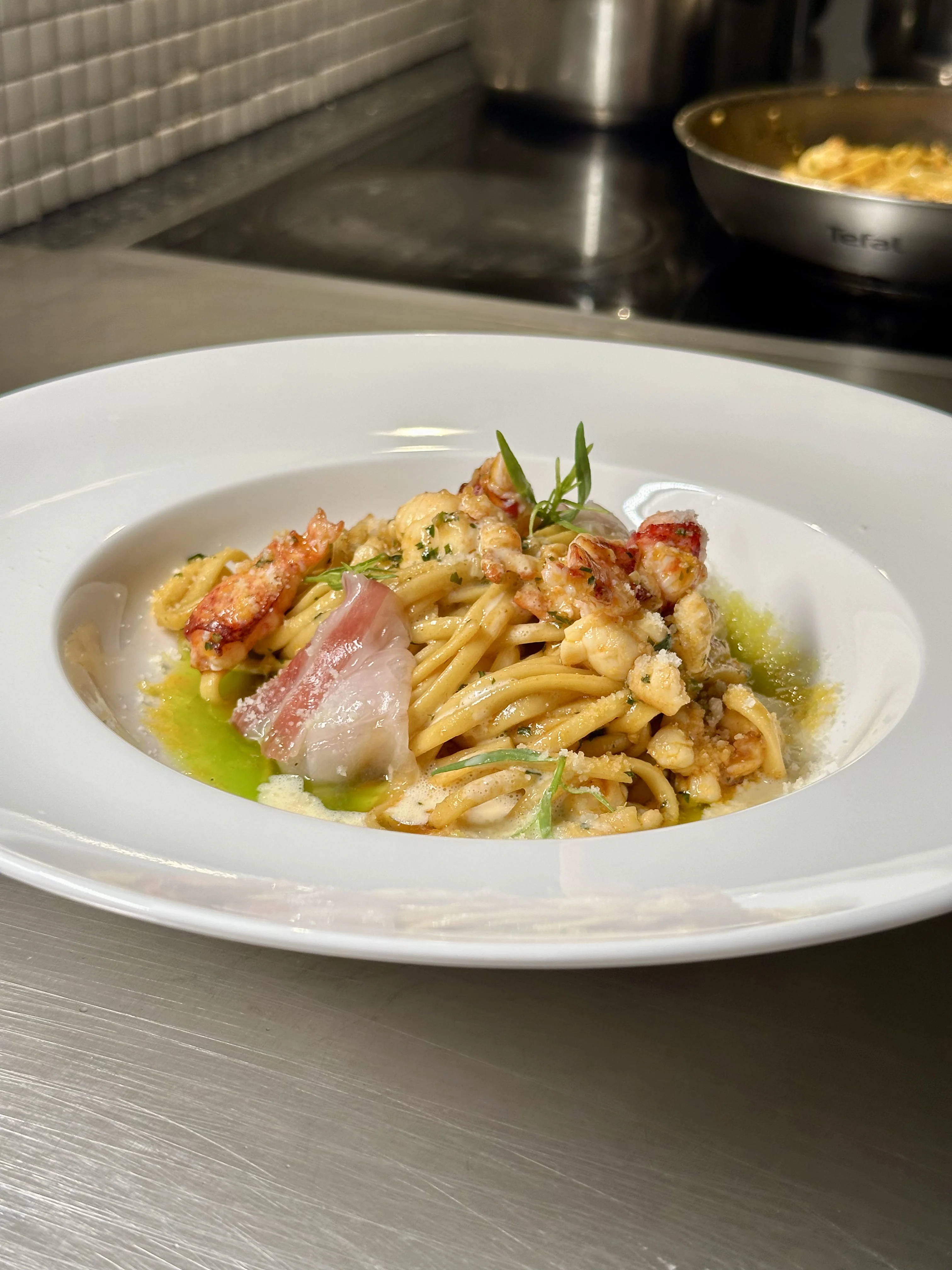 sexy-lobster-linguine-with-spiced-bisque-tarragon-oil-and-iberico-lardo