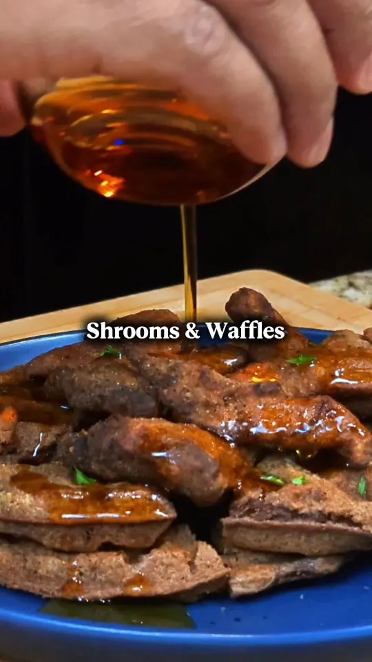 shrooms-and-protein-waffles