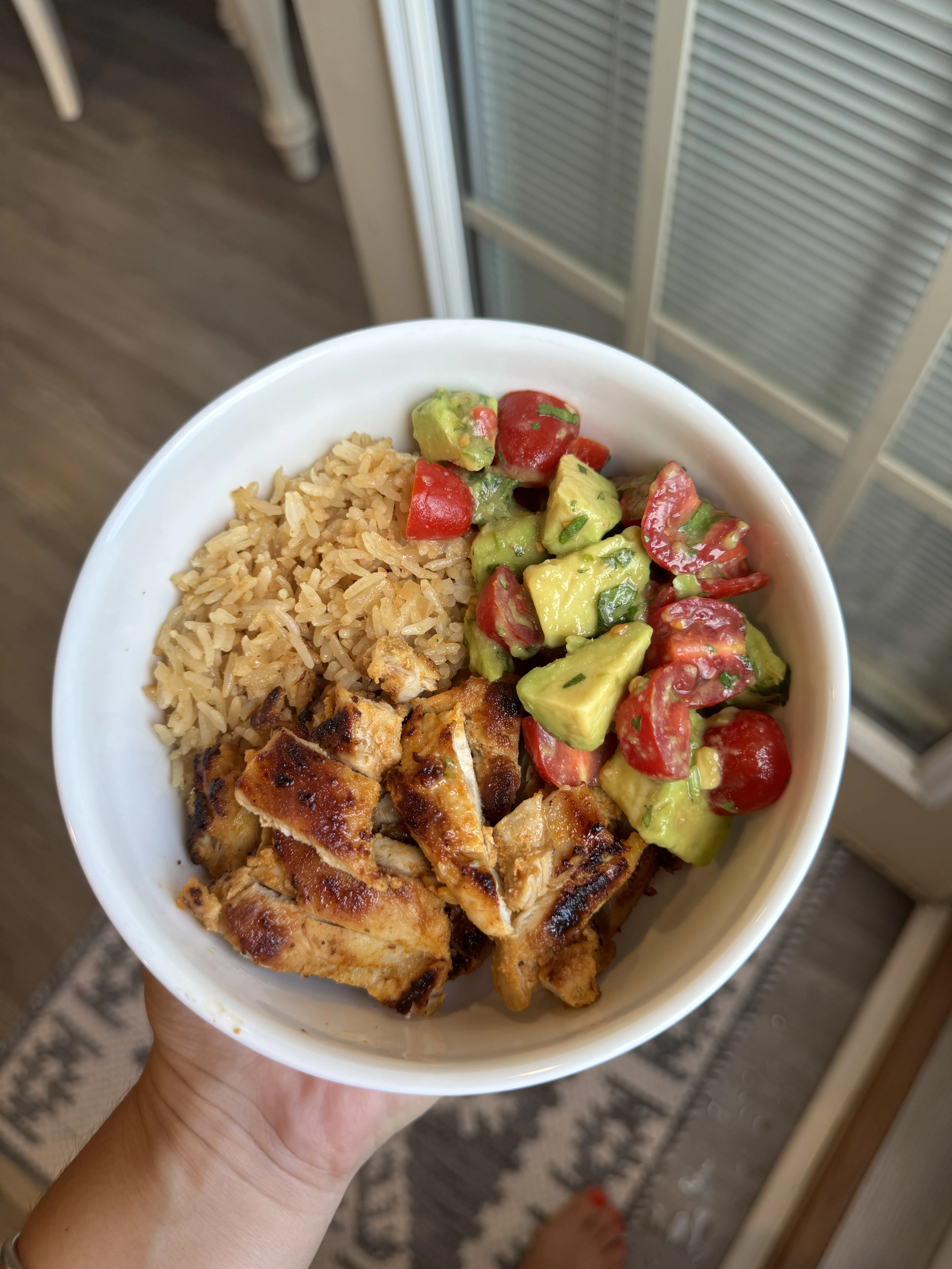 buffalo-marinated-chicken-with-a-rice-hack!