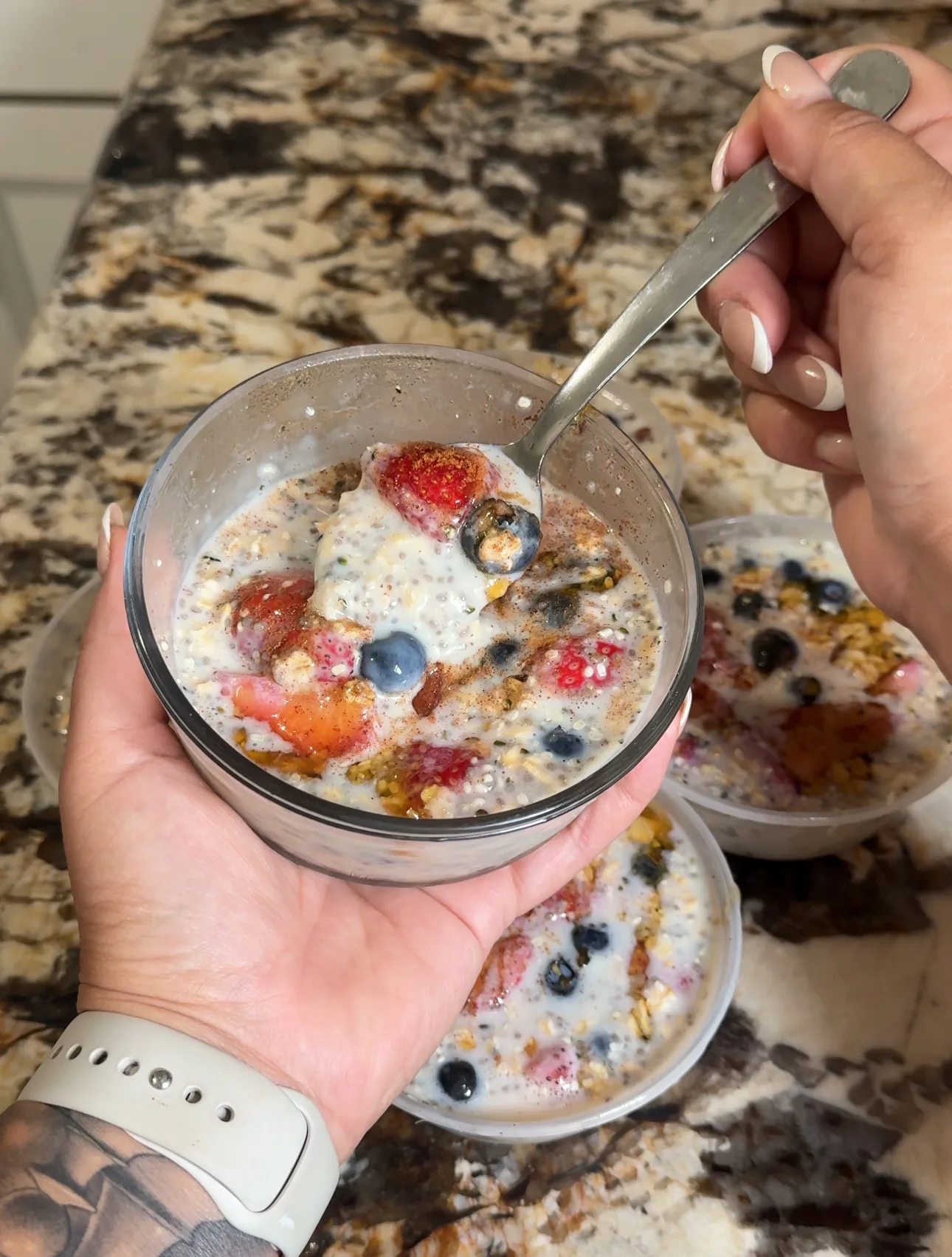 strawberry-and-blueberry-protein-overnight-oats