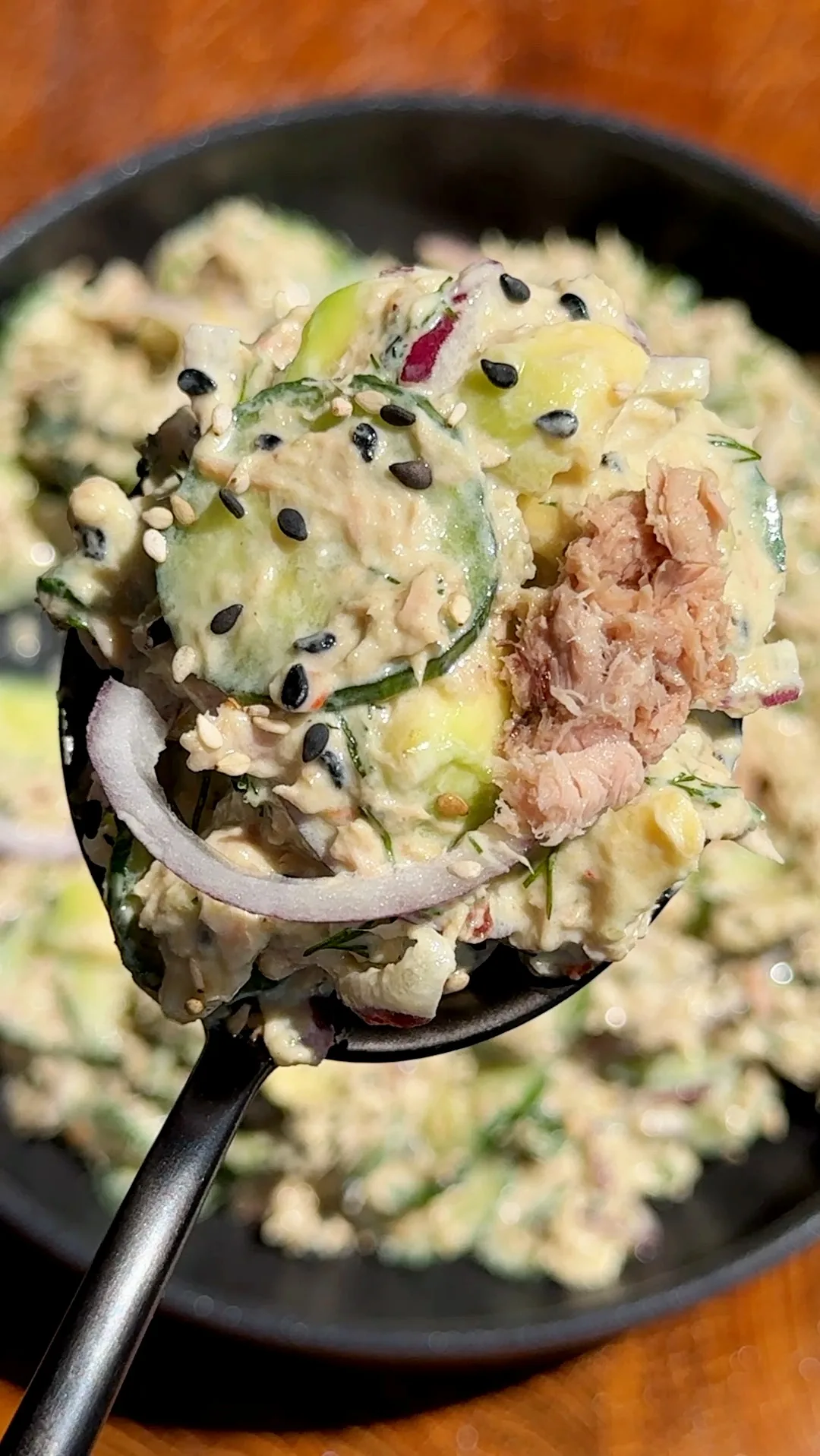 creamy-tuna-cucumber-salad