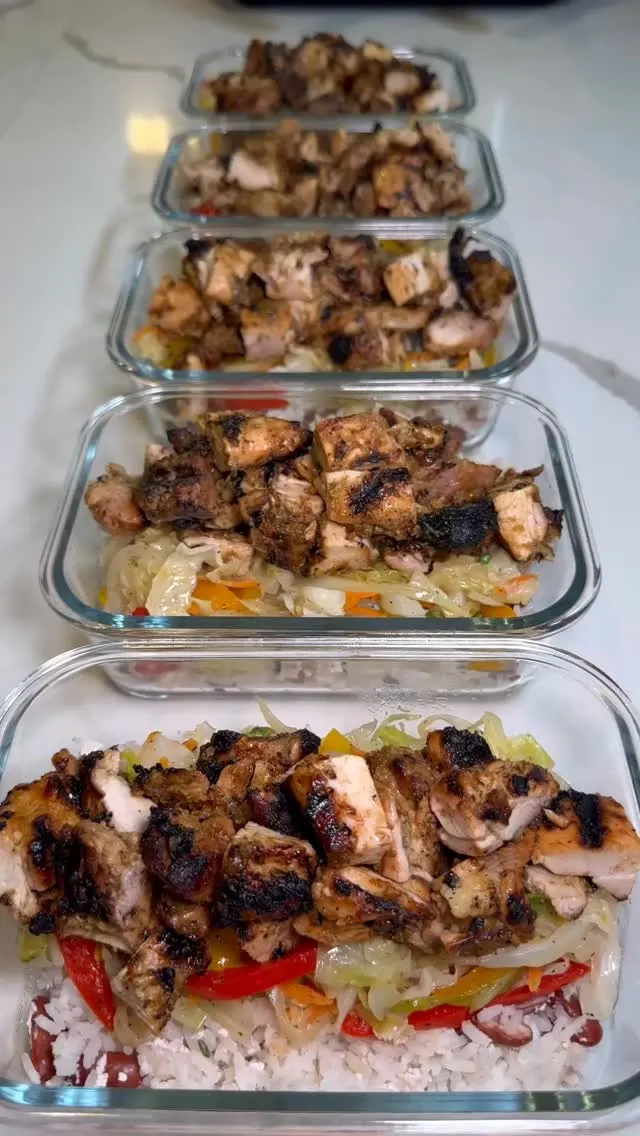 jerk-chicken-bowls-with-rice-and-peas-and-steamed-cabbage