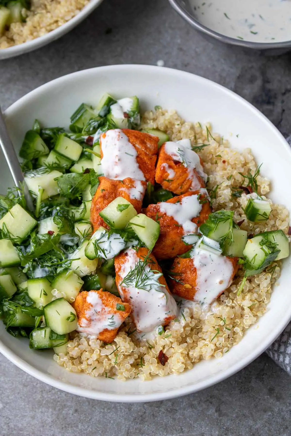 pots:-salmon-quinoa-bowls-with-cucumber-dill-yogurt