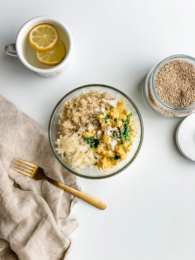 anxiety:-sauerkraut-grain-bowl-with-soft-boiled-egg-and-avocado
