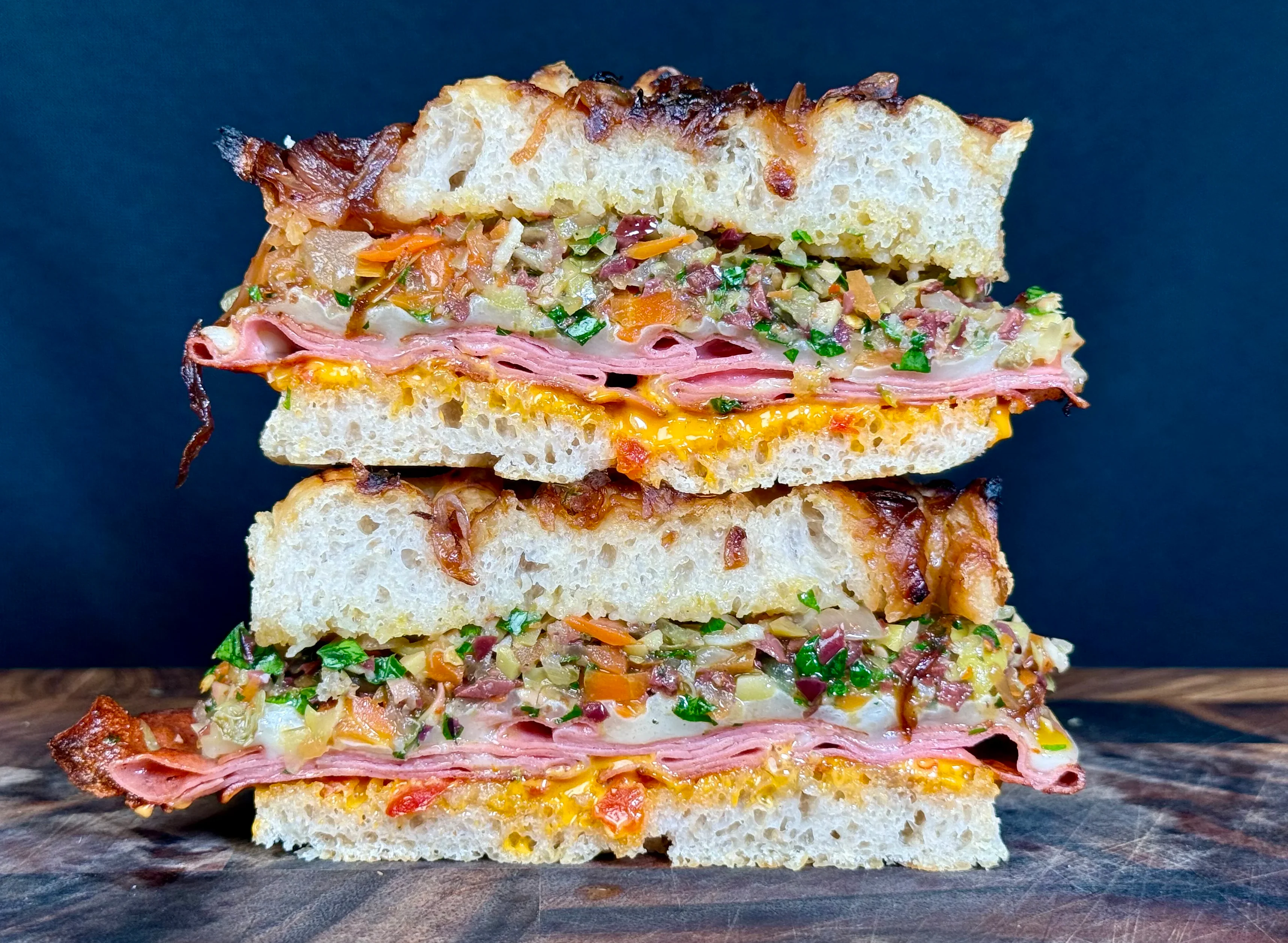 fried-mortadella-x-muffuletta-sando