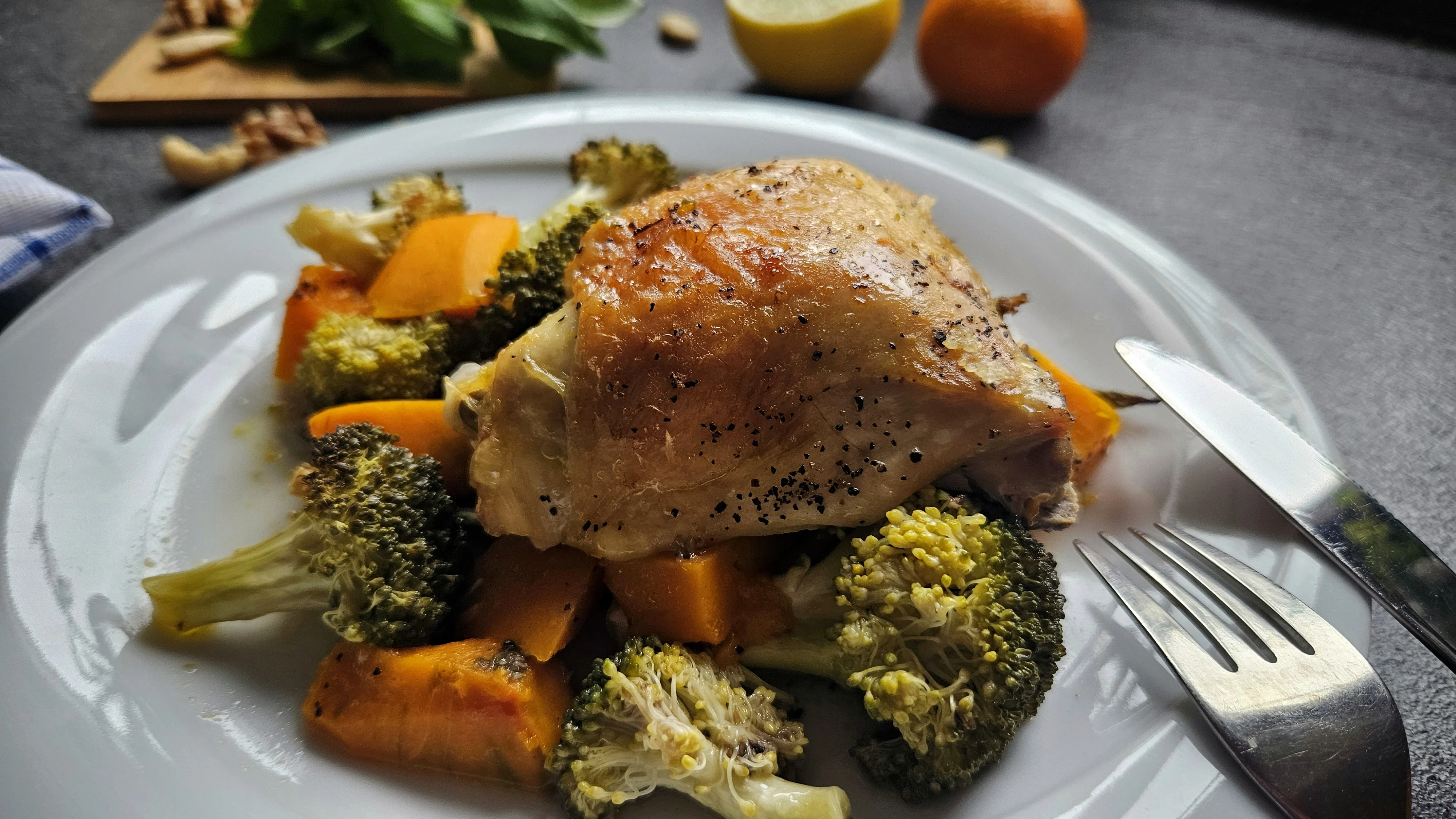 pmdd:-one-pan-lemon-herb-chicken-with-sweet-potatoes-and-broccoli