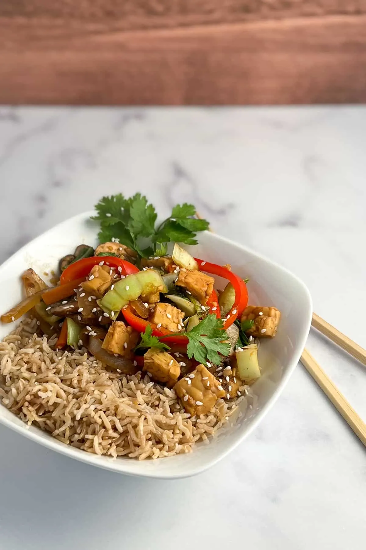 perimenopause:-tempeh-stir-fry-with-bok-choy-and-brown-rice
