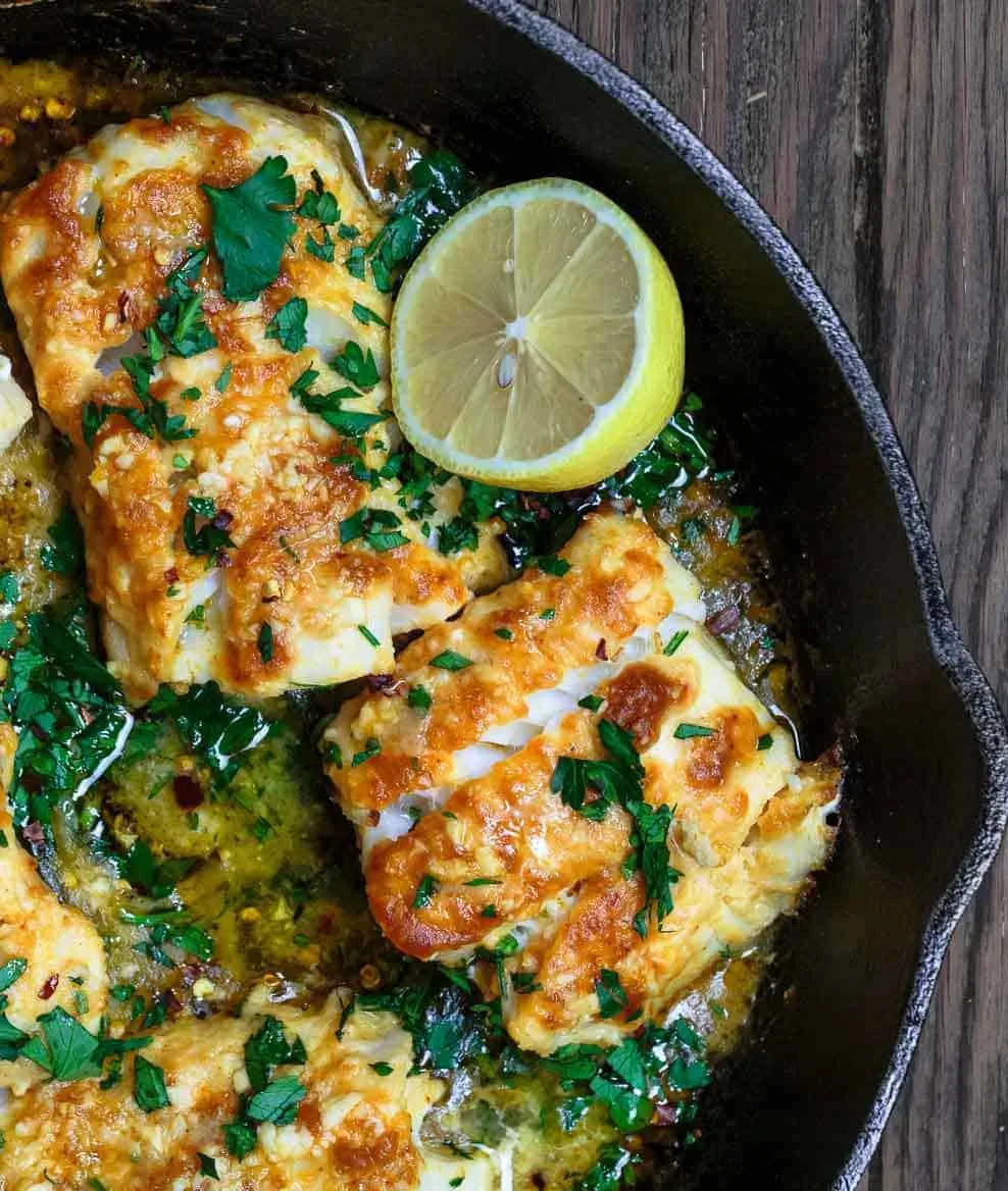 hypothyroid:-garlic-herb-cod-with-sauteed-spinach-and-wild-rice
