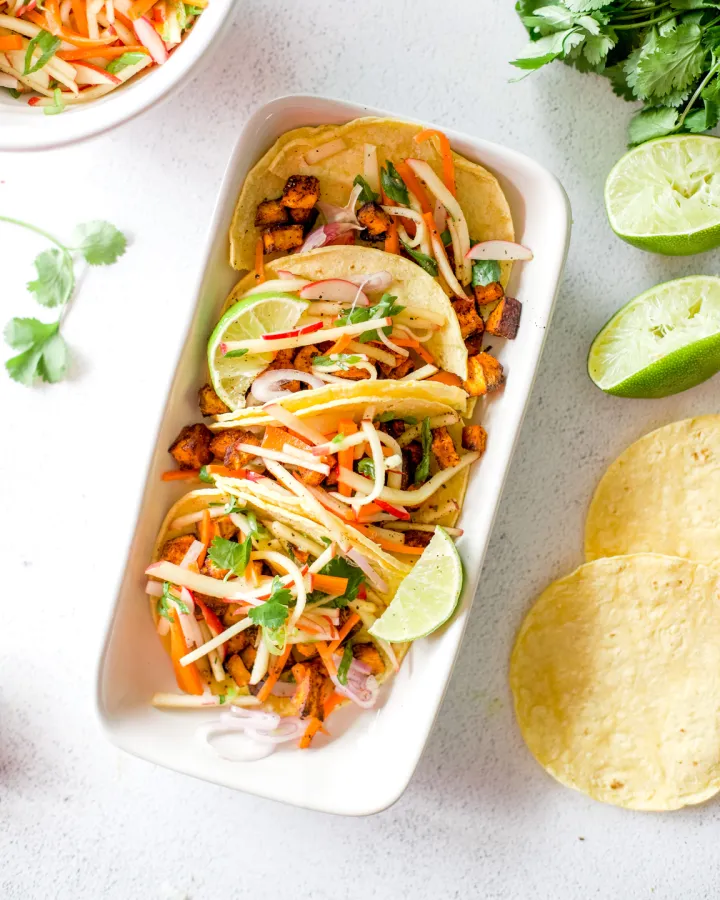 endometriosis:-sweet-potato-and-black-bean-tacos-with-avocado-slaw