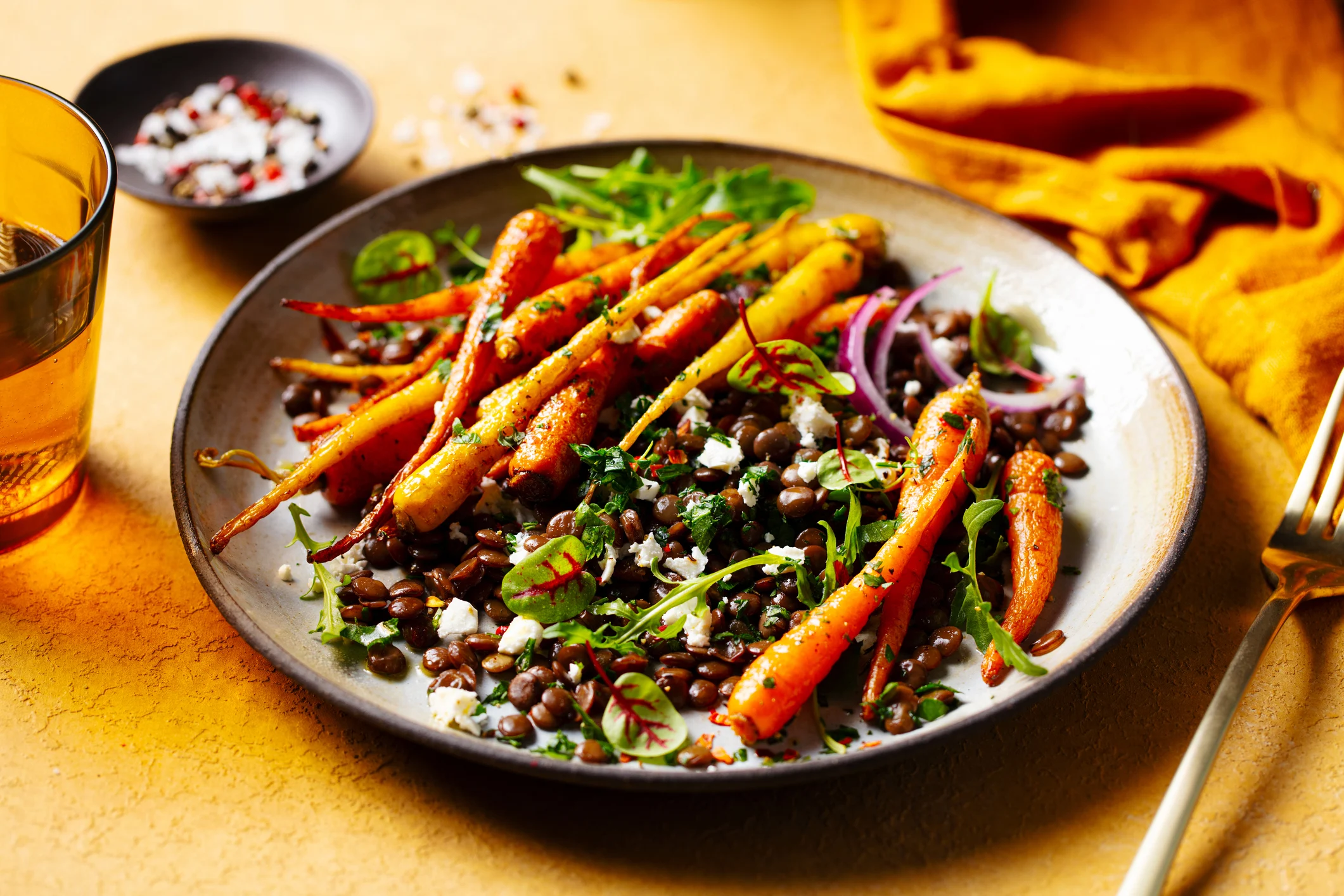 lupus:-lentil-and-wild-rice-bowl-with-roasted-veggies-and-tahini-drizzle