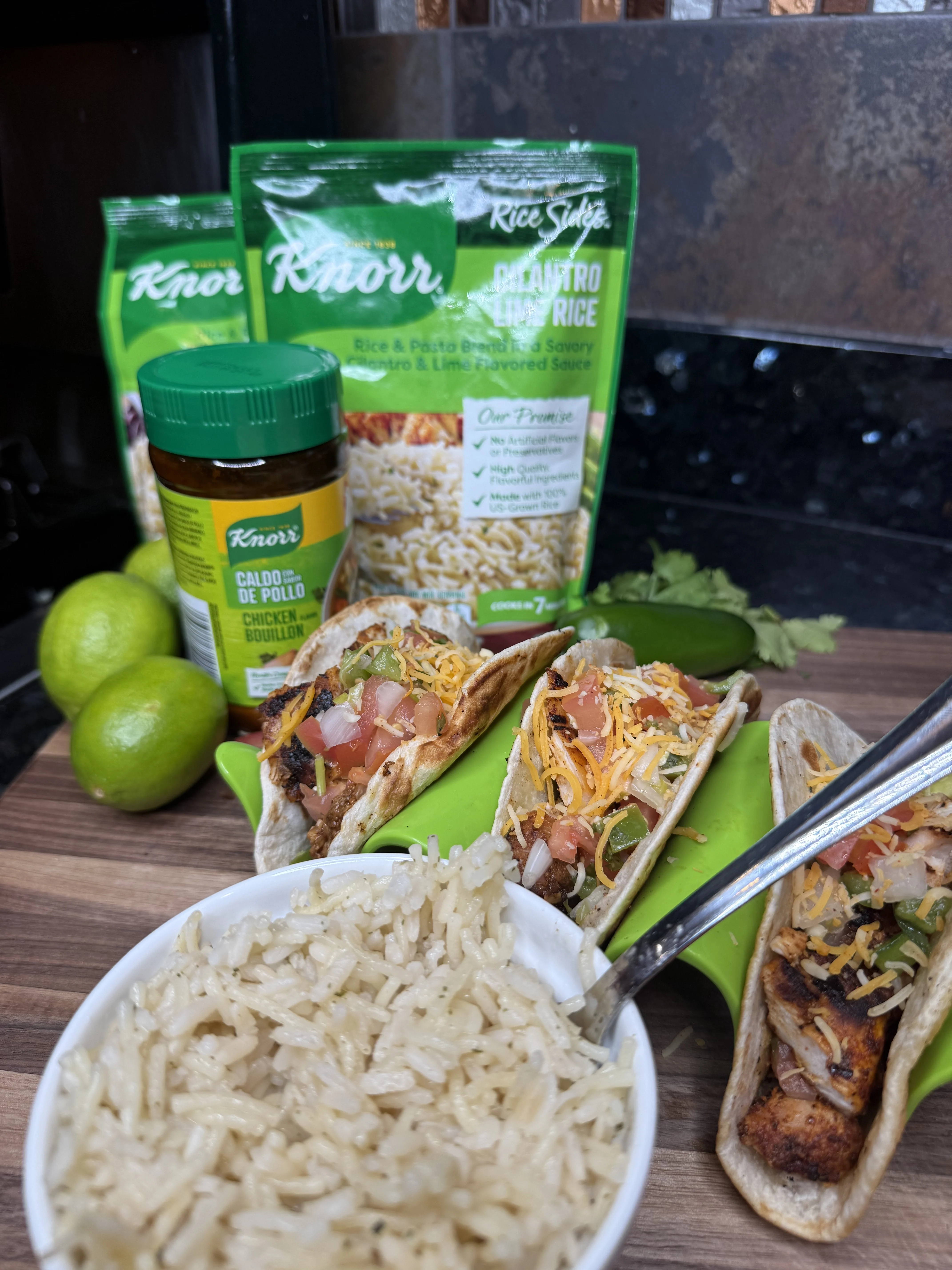 chipotle-chicken-tacos-with-knorr-cilantro-lime-rice