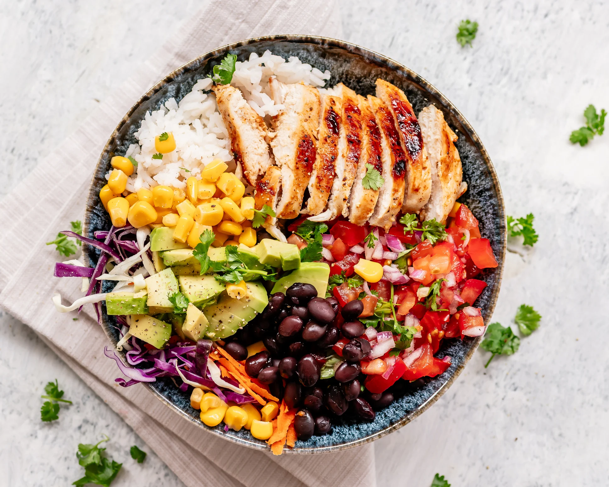 weight-lossanti-inflammatory:-cauliflower-rice-taco-bowl-with-cilantro-lime-chicken