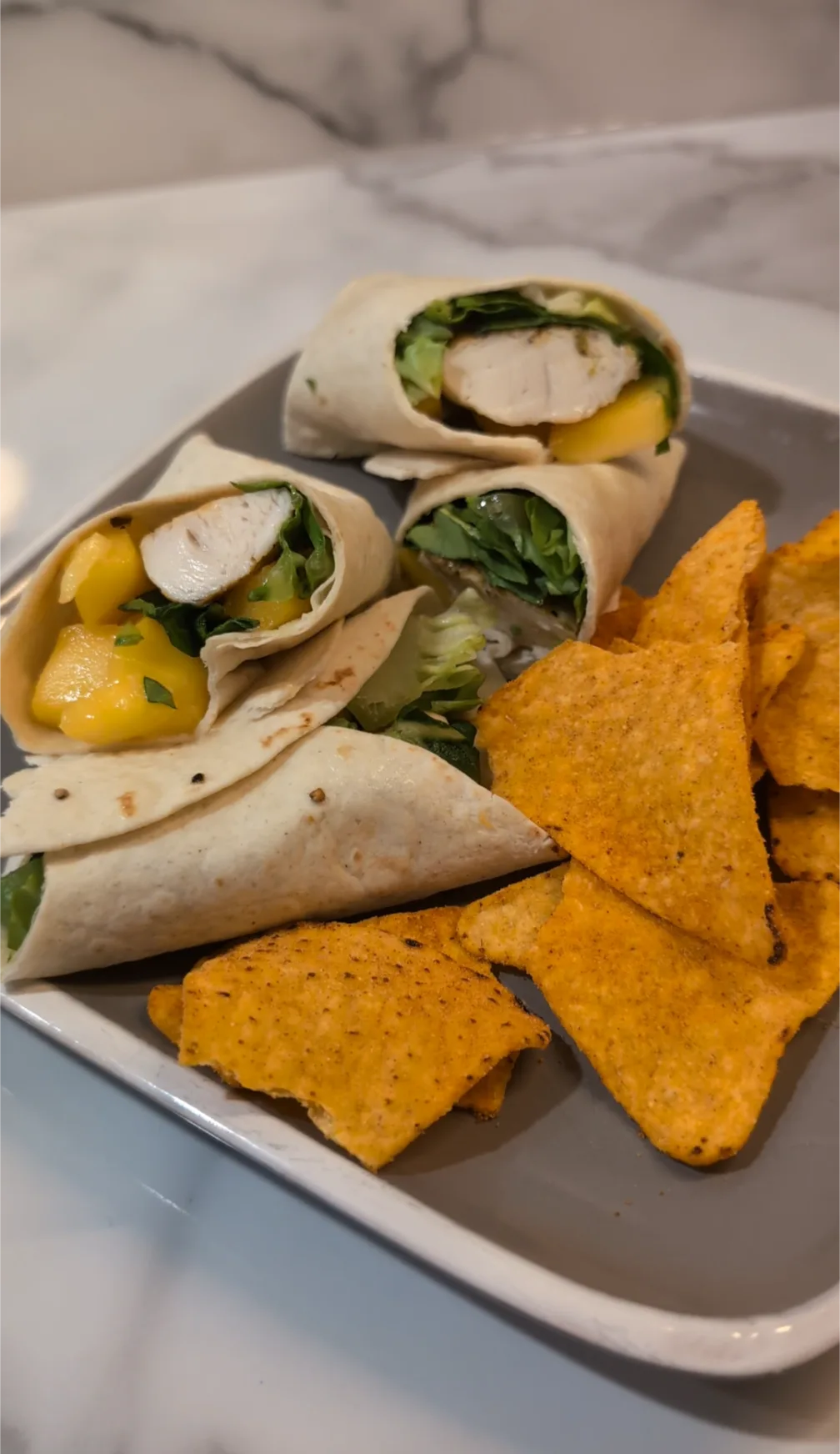 10-minute-mango-and-lime-chicken-wraps