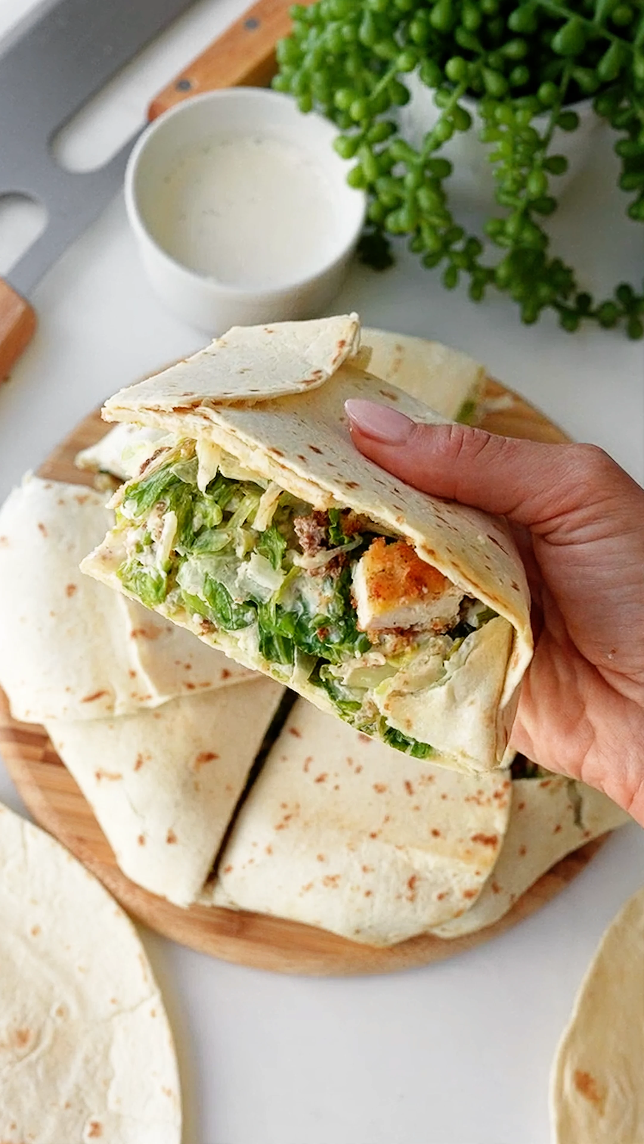 cake-pan-tortilla-chicken-caesar-wrap