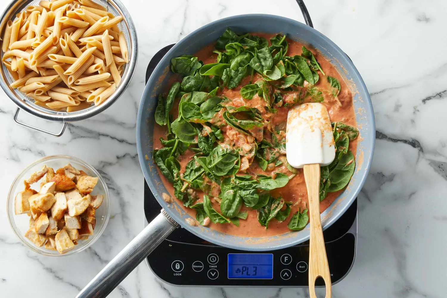 rose-spinach-pasta-with-fried-chicken-cutlet
