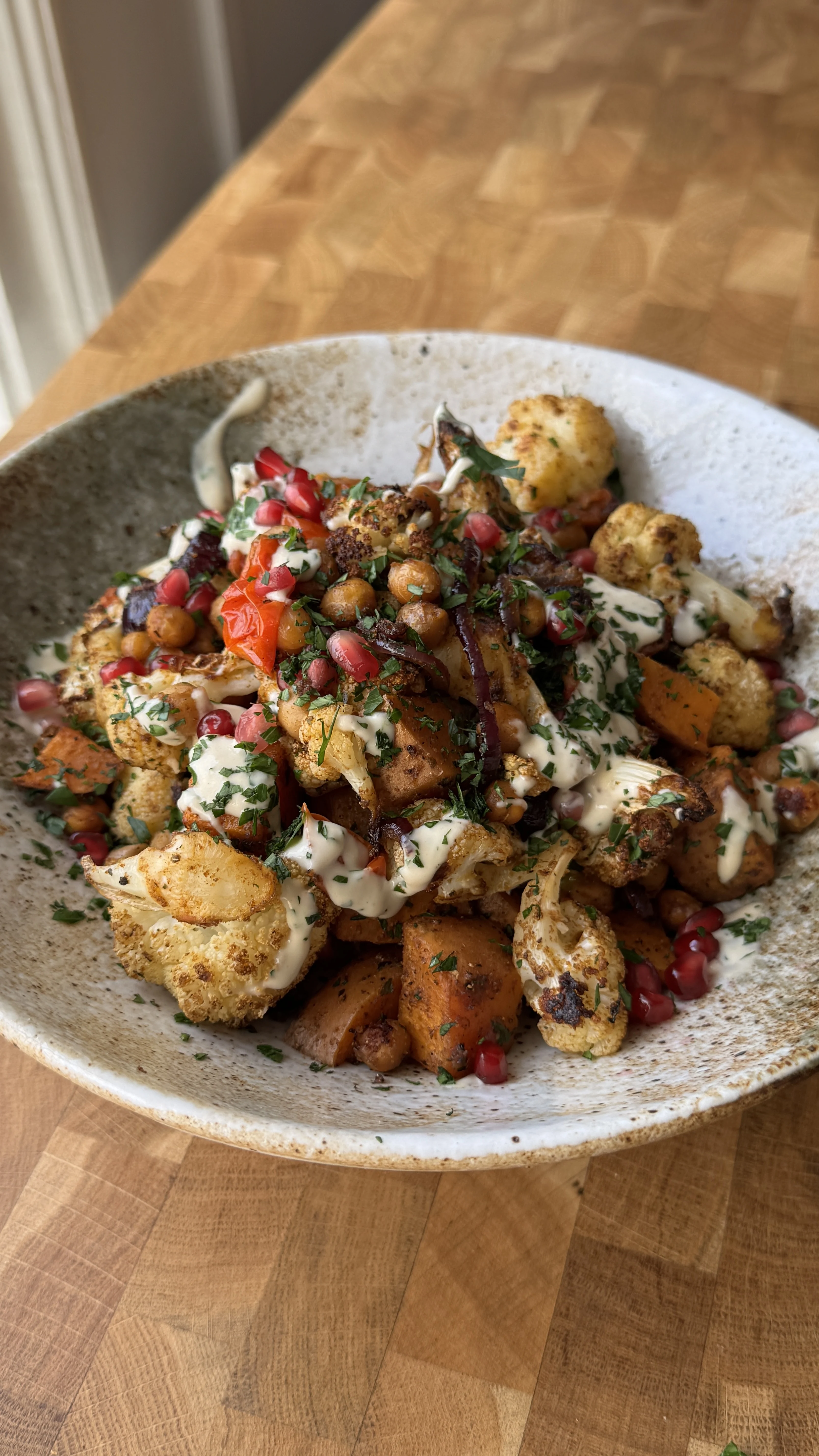 middle-eastern-traybake-with-herby-tahini-sauce