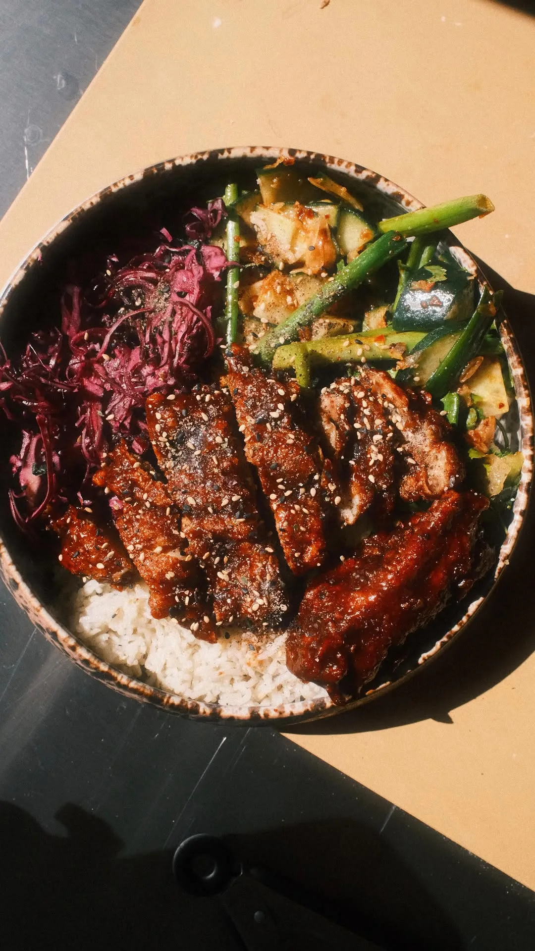 mushroom-karaage-crispy-rice-bowl