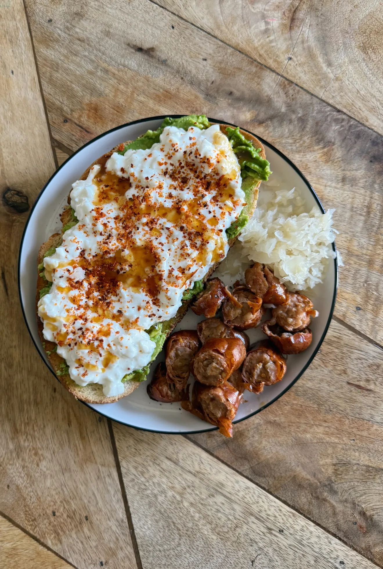 protein-packed-avocado-toast-sausage
