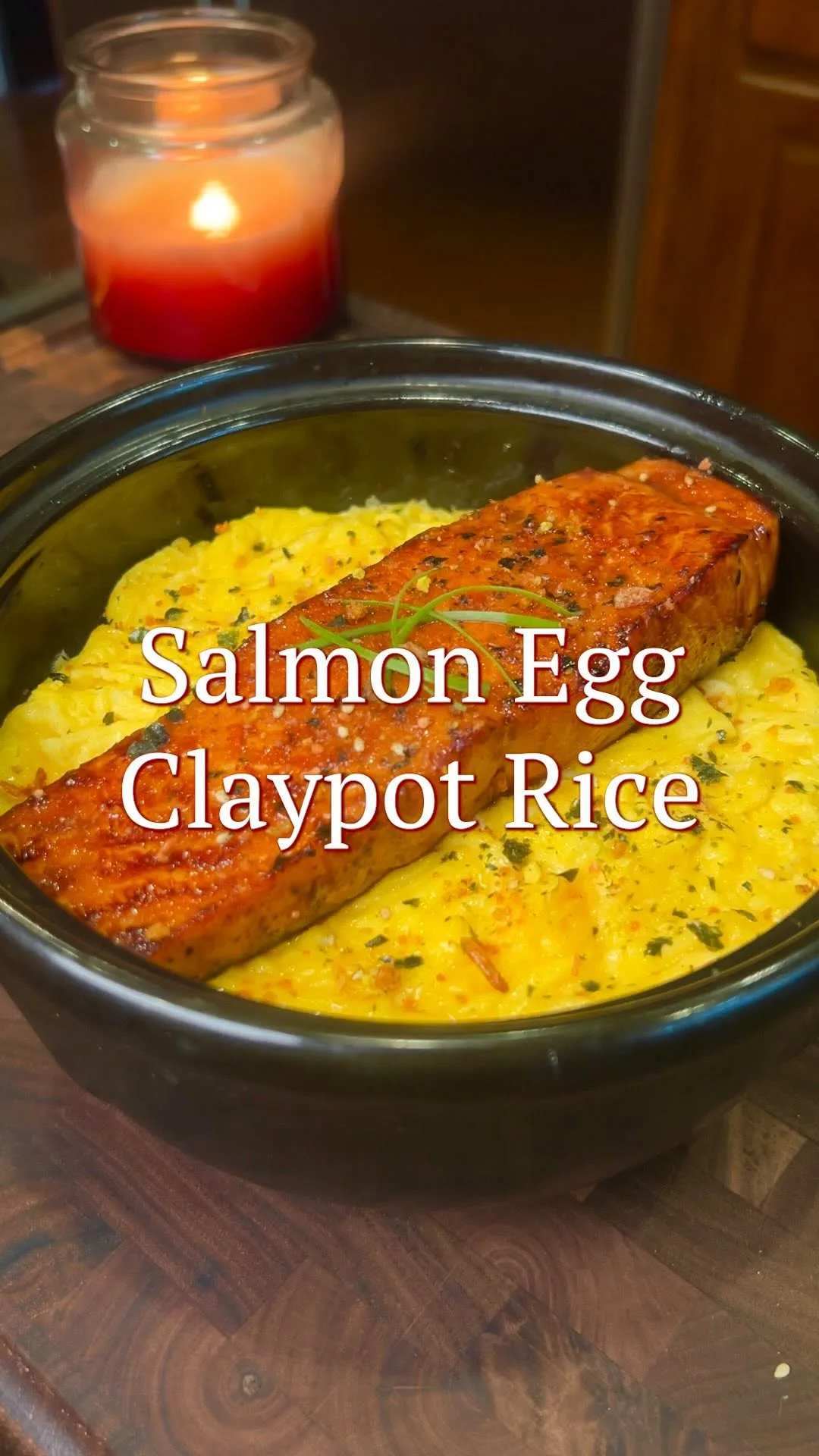 salmon-egg-claypot-rice