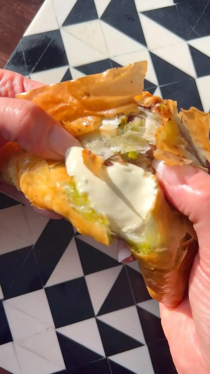 chocolate-and-cream-stuffed-phyllo-triangles