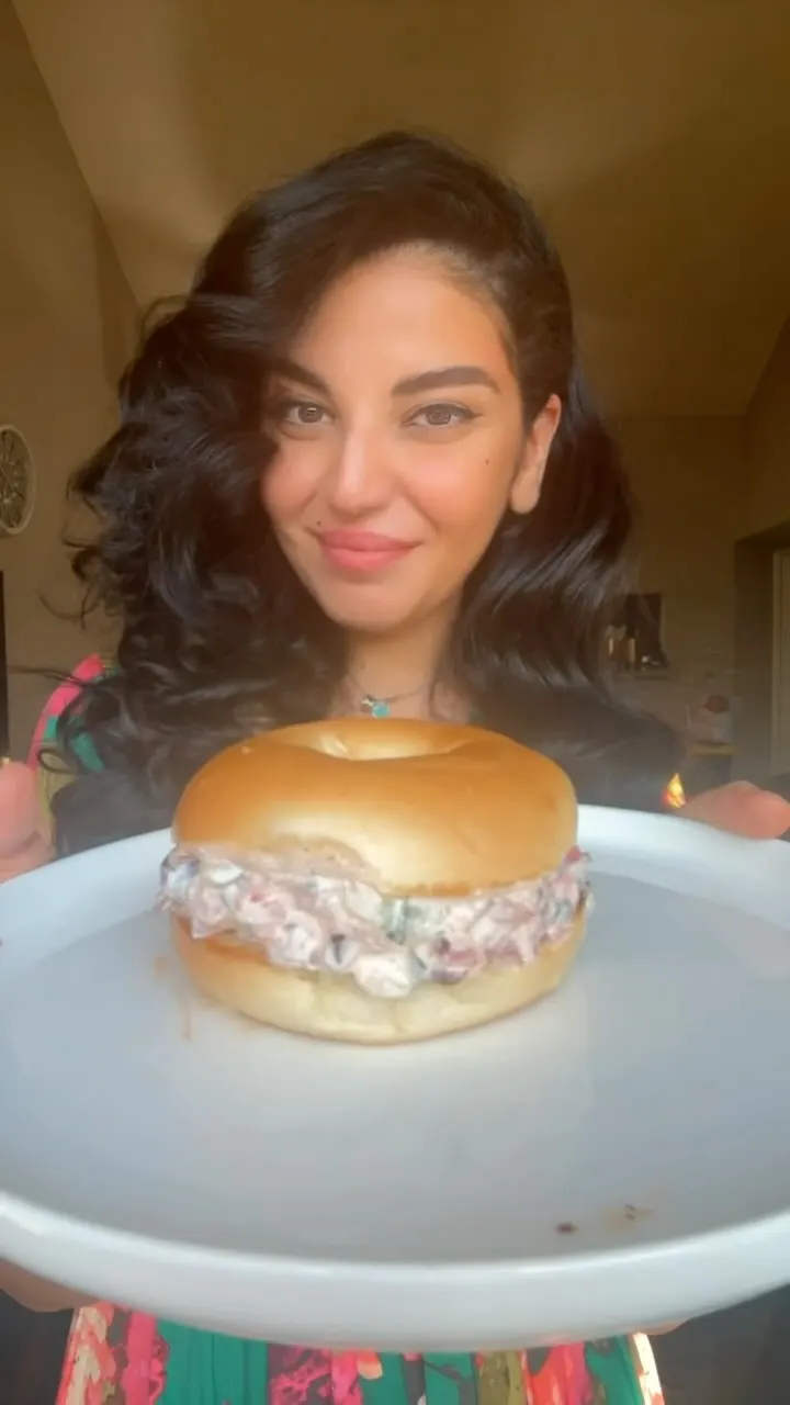 chopped-salad-in-a-bagel-ala-middle-eastern-style