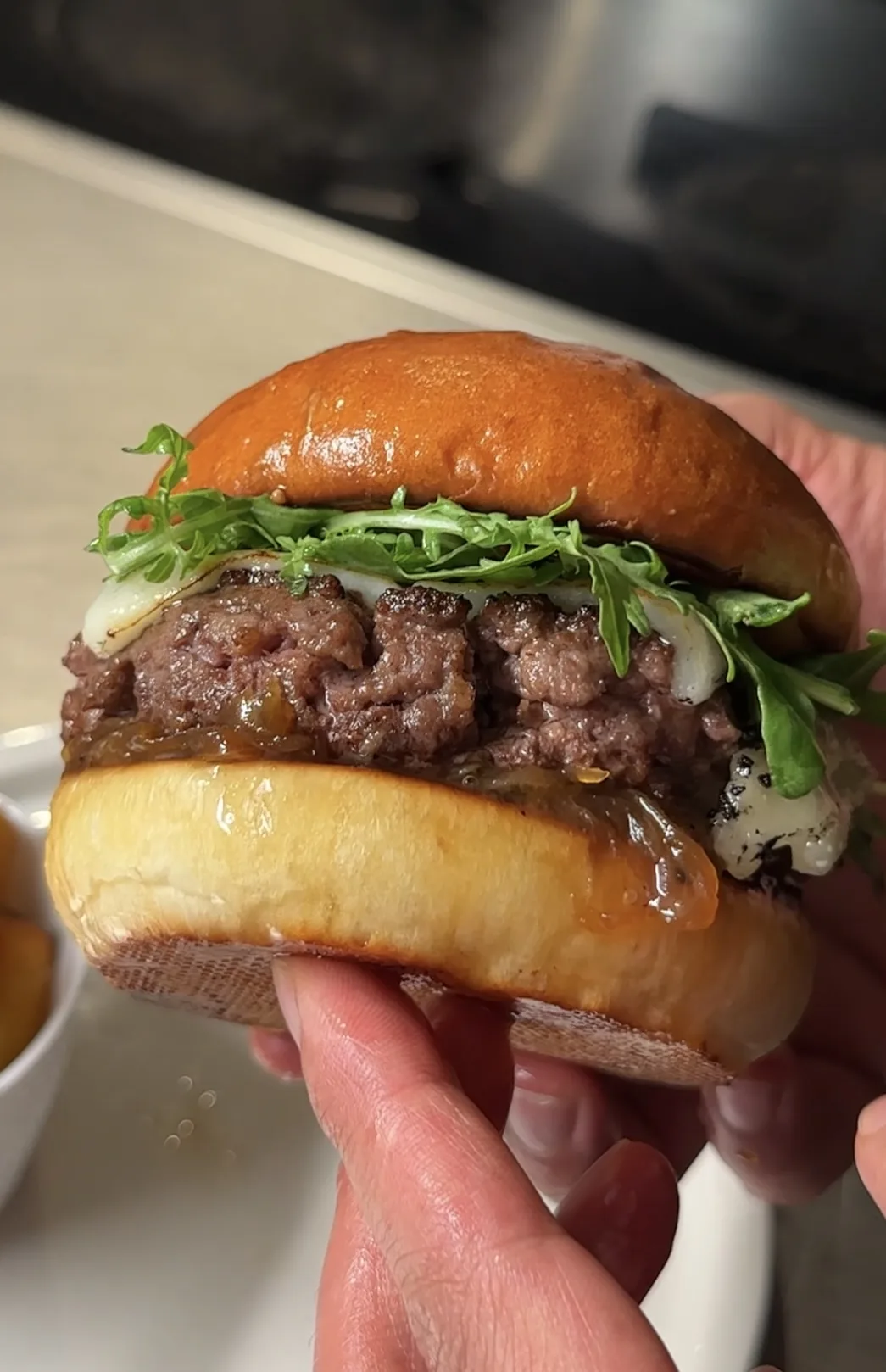 gourmet-brioche-burger-with-fig-and-onion-jam