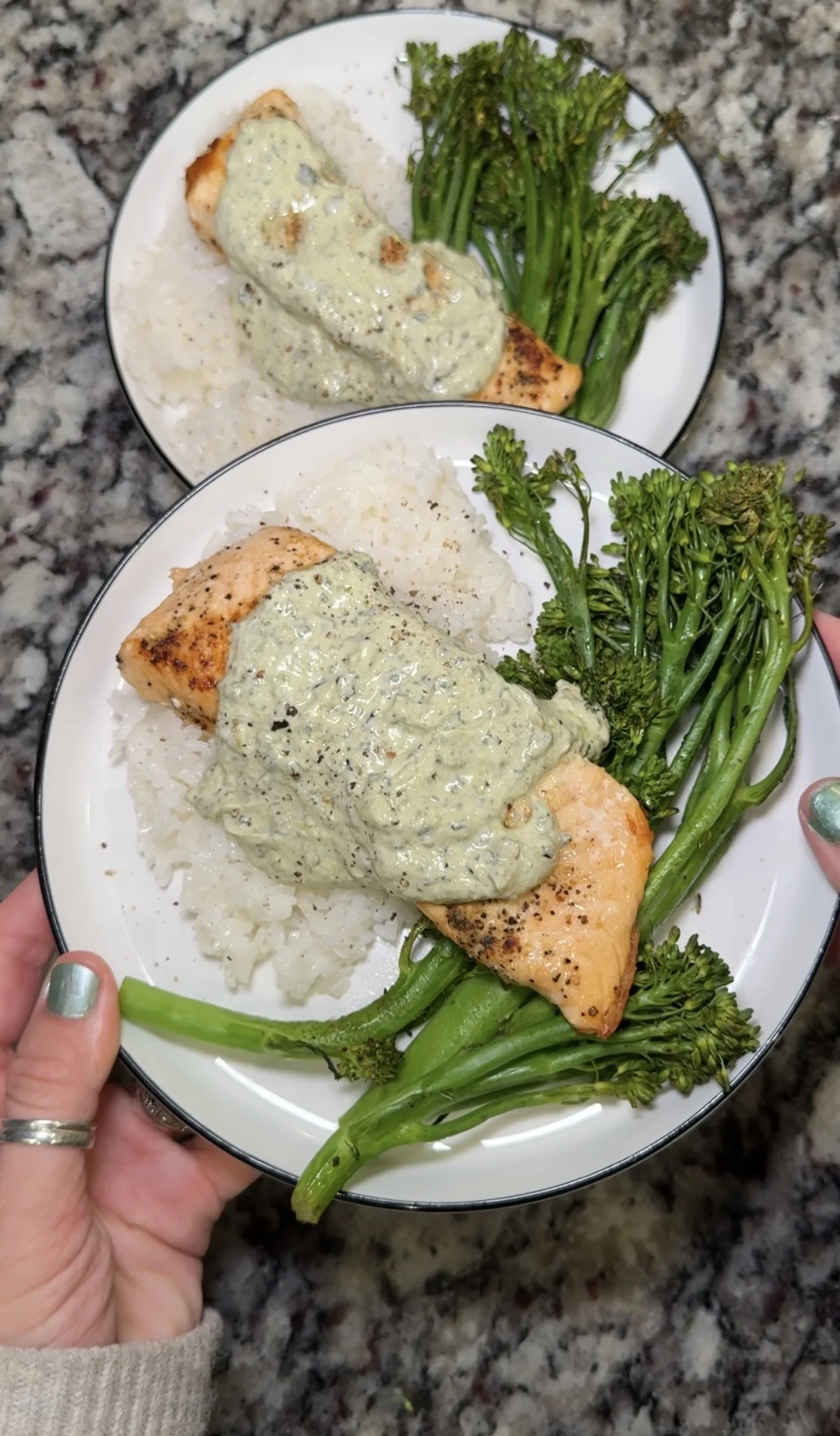 creamy-pesto-salmon-and-rice