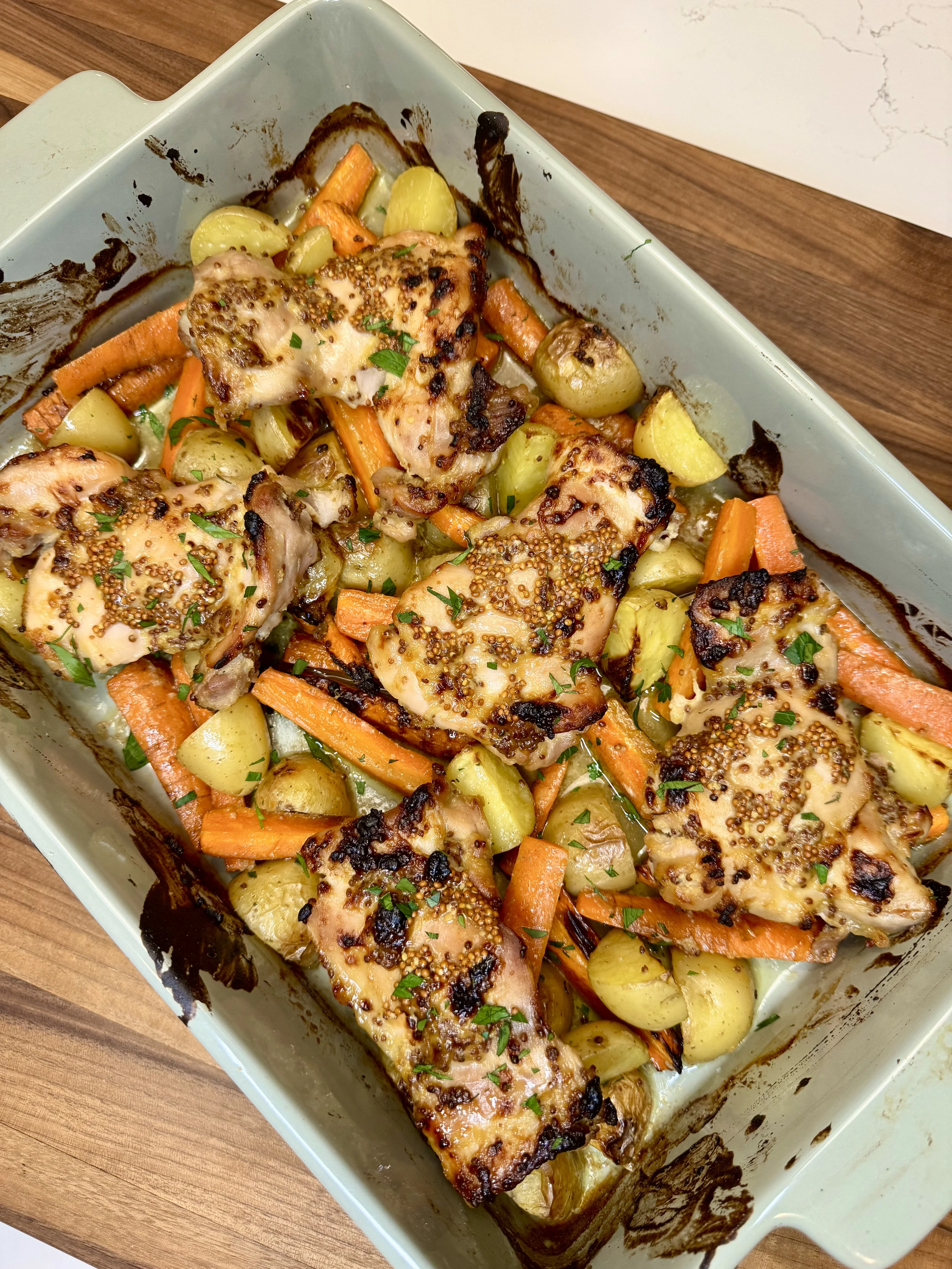 maple-mustard-chicken-thighs-and-veggies
