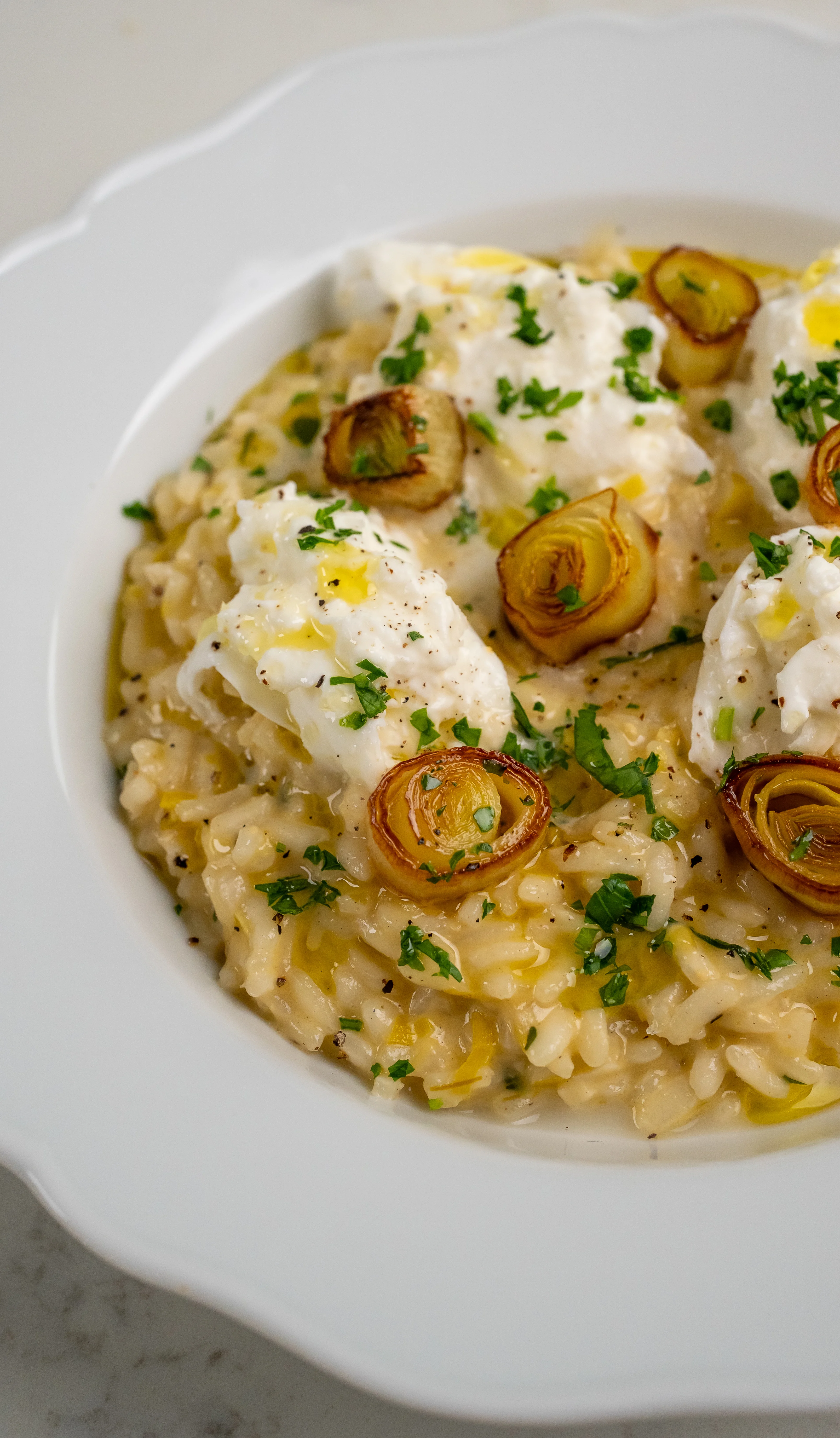 leek-and-burrata-risotto