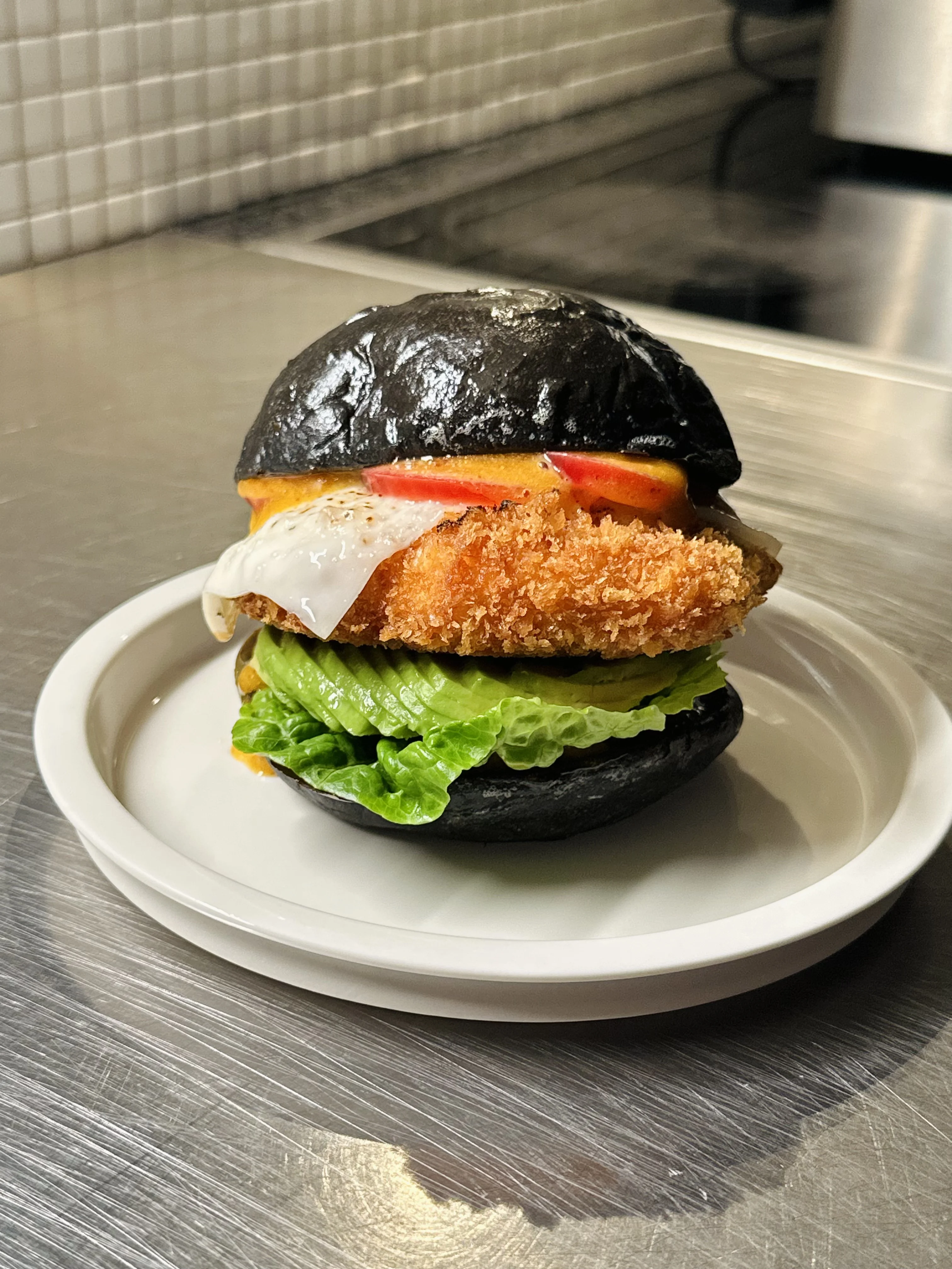 crispy-fish-burger-with-chorizo-mayo-and-goat-cheese