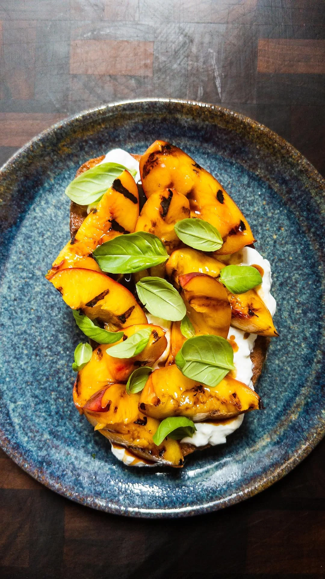 grilled-peach-and-burrata-french-toast