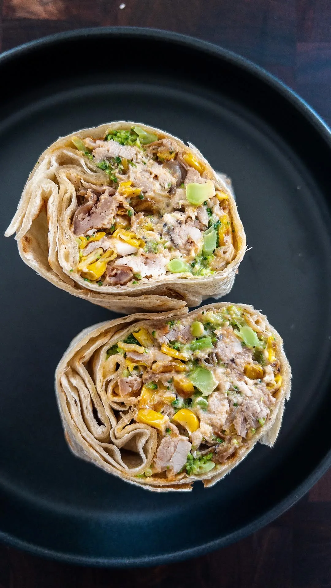 slow-cooked-chicken-broccoli-and-corn-burritos