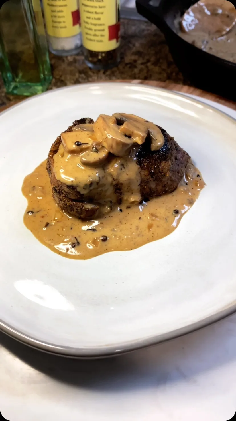 filet-mignon-with-a-peppercorn-cream-sauce