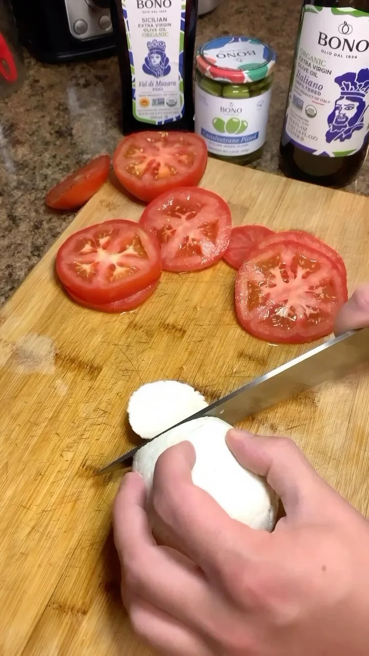 two-ingredient-homemade-cheese-with-tomato-caprese