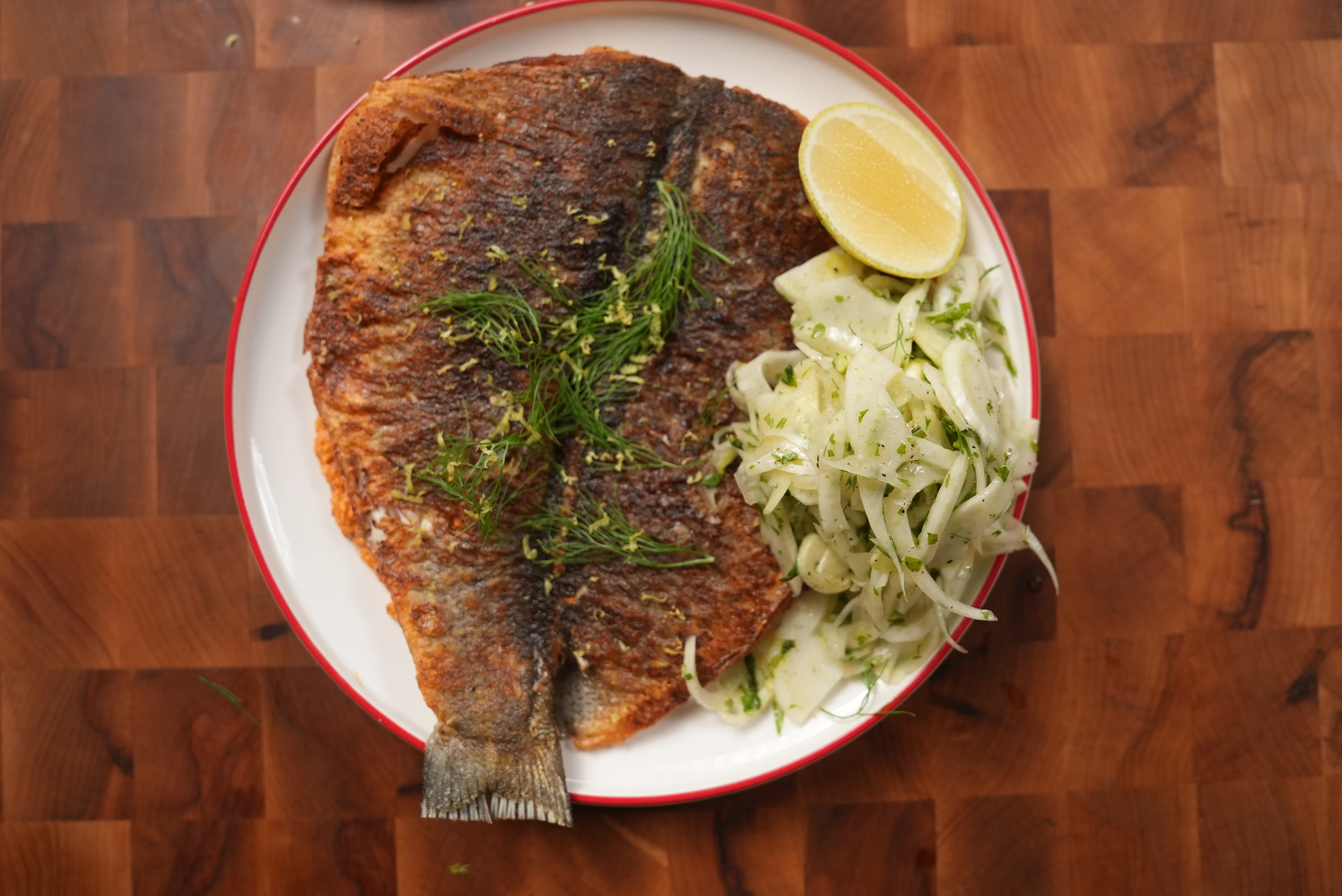 crispy-skin-branzino-with-romesco-and-lemony-fennel