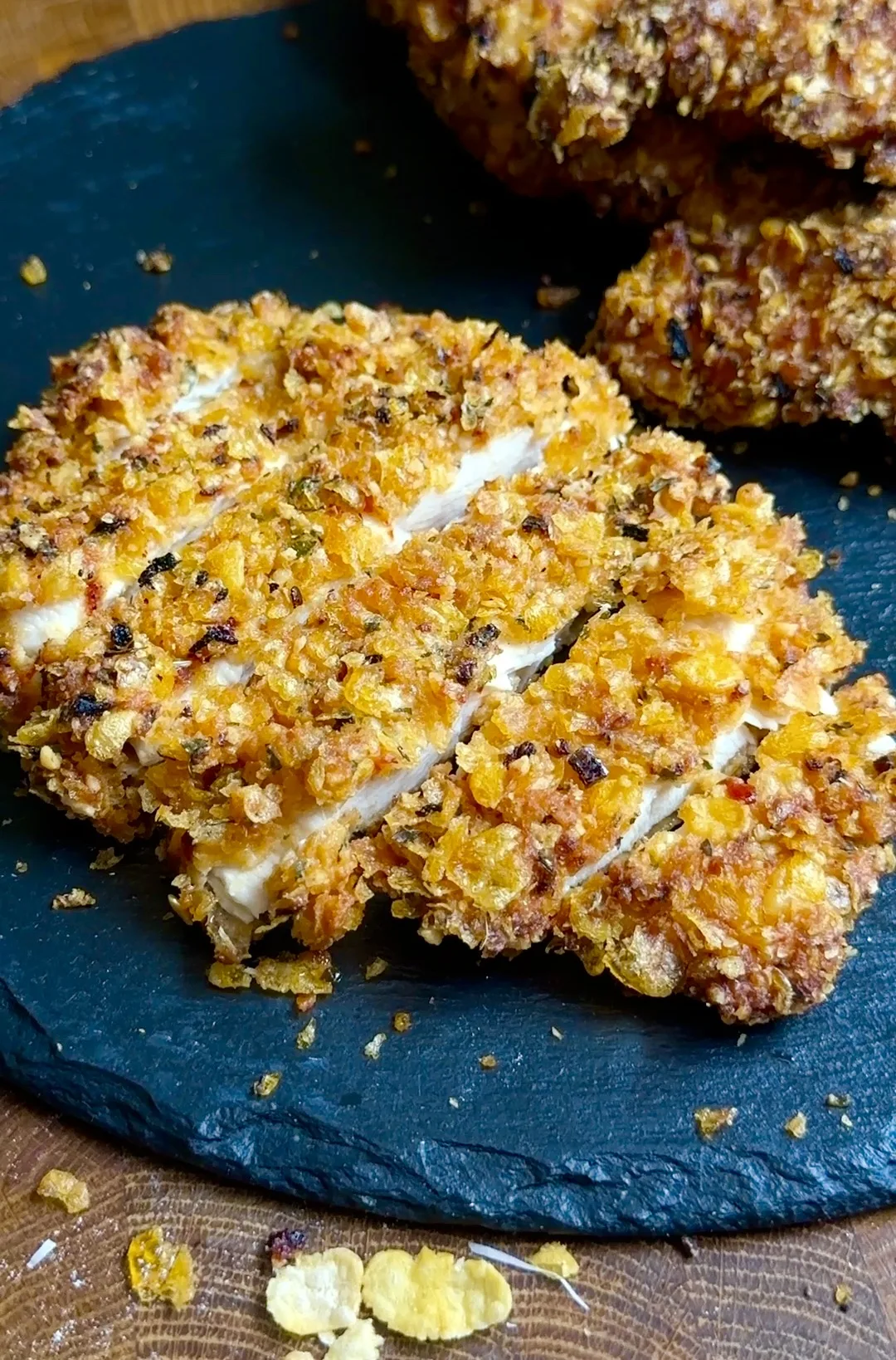 crunchy-cornflake-crusted-chicken-schnitzel