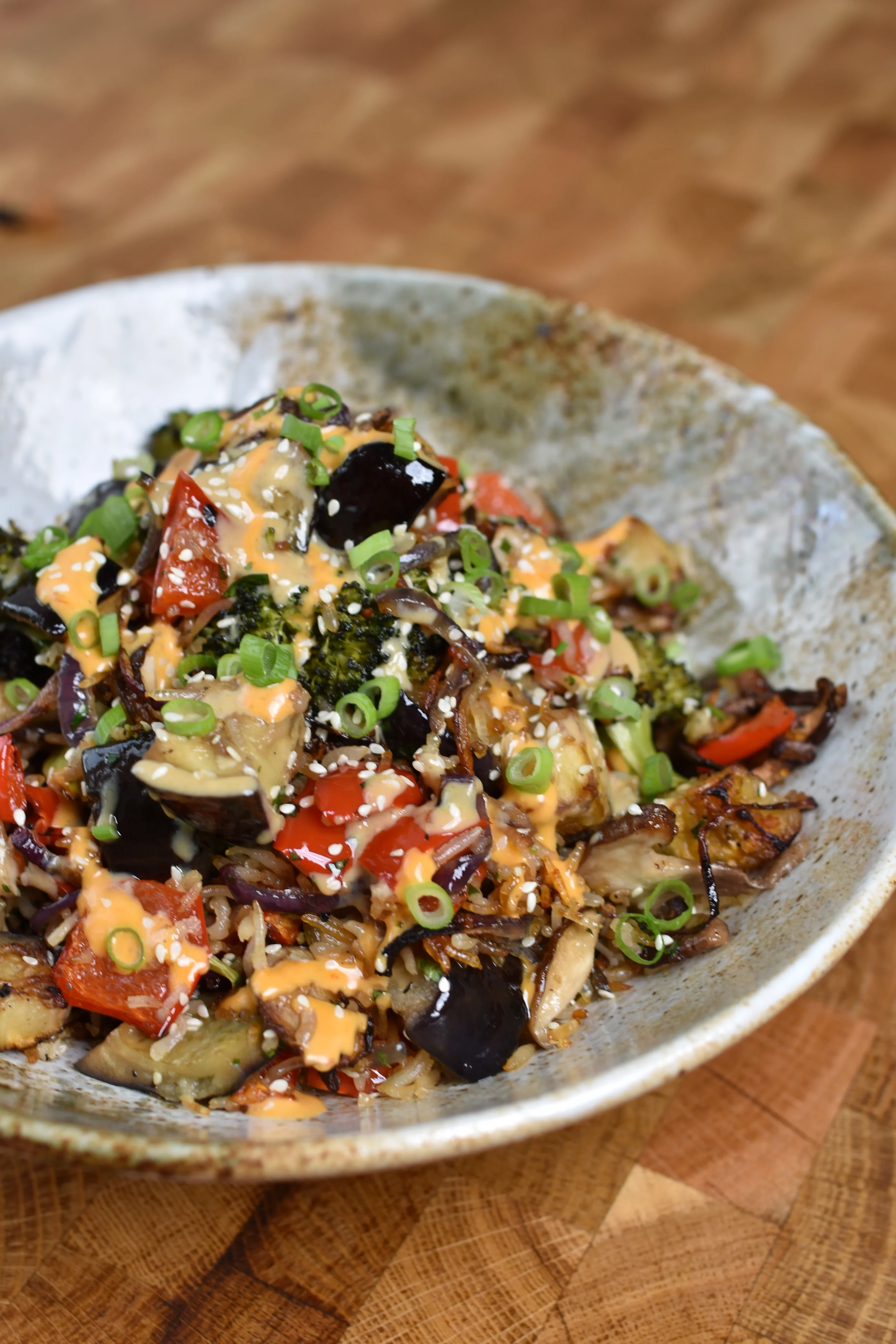 miso-maple-eggplant-and-crispy-rice-traybake