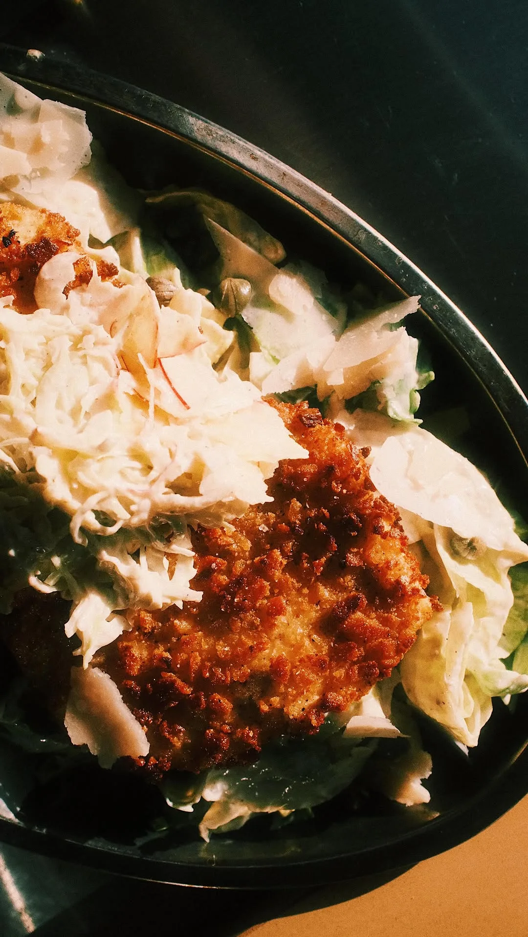 tofu-schnitzel-caesar-salad