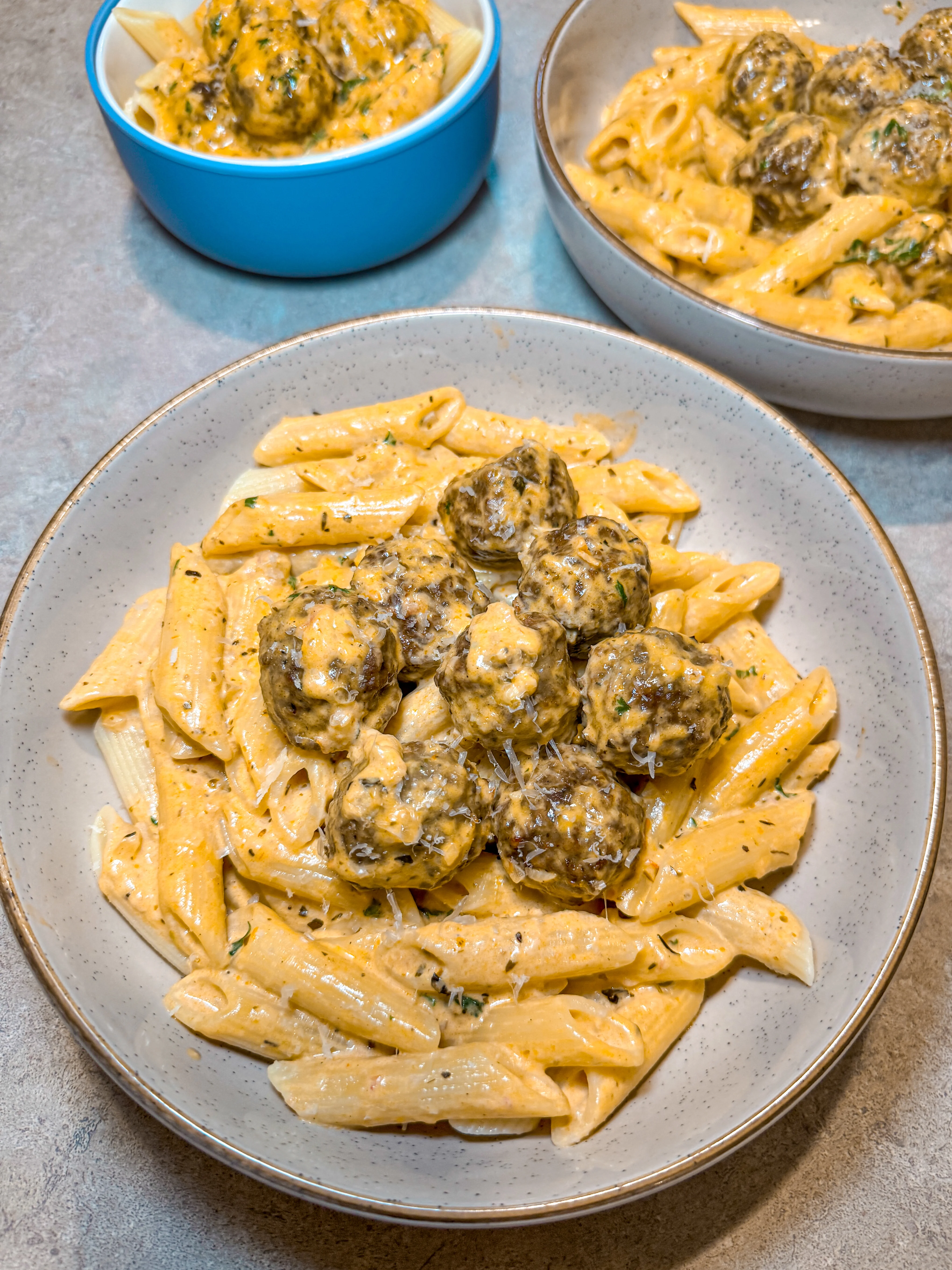 meatballs-with-creamy-sun-dried-tomato-pesto-pasta