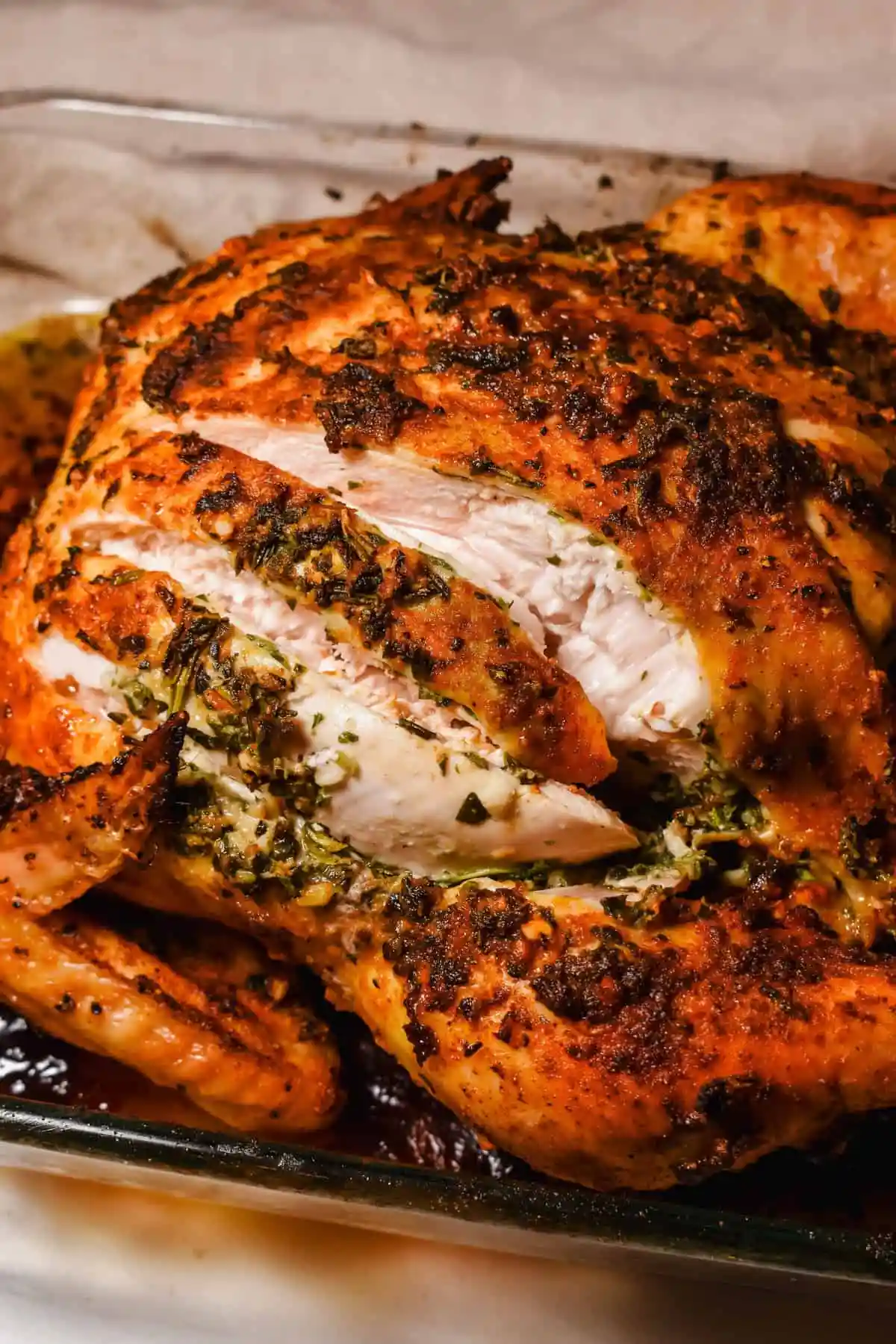 easy-garlic-herb-butter-roasted-whole-chicken
