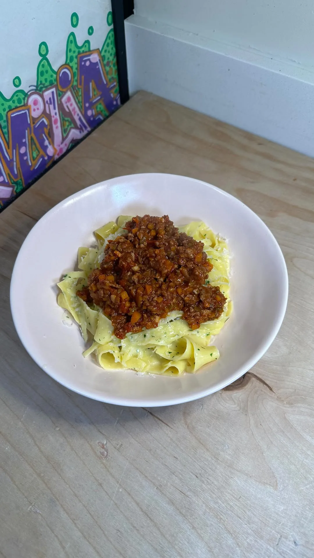 buttered-mafaldine-with-sausage-ragu