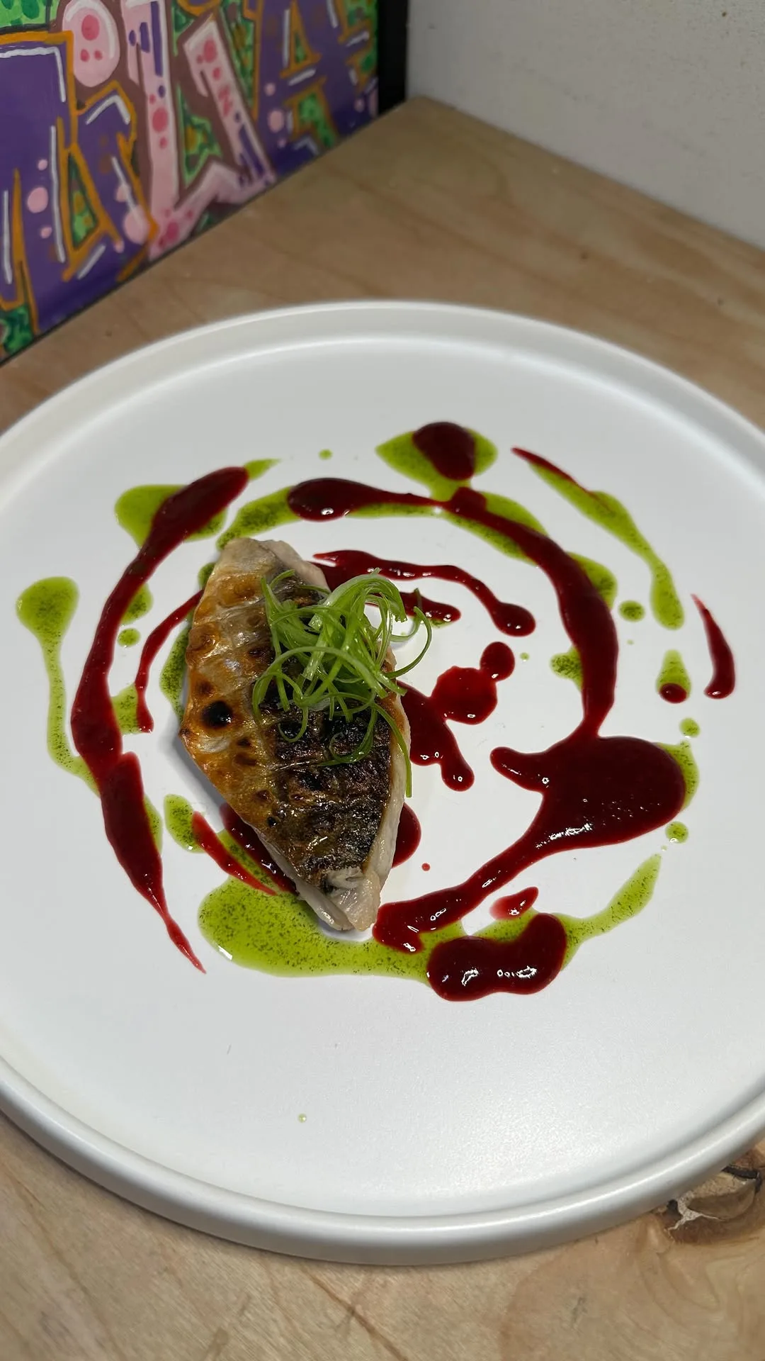 kombu-cured-mackerel-with-cherry-dashi-and-shiso-oil