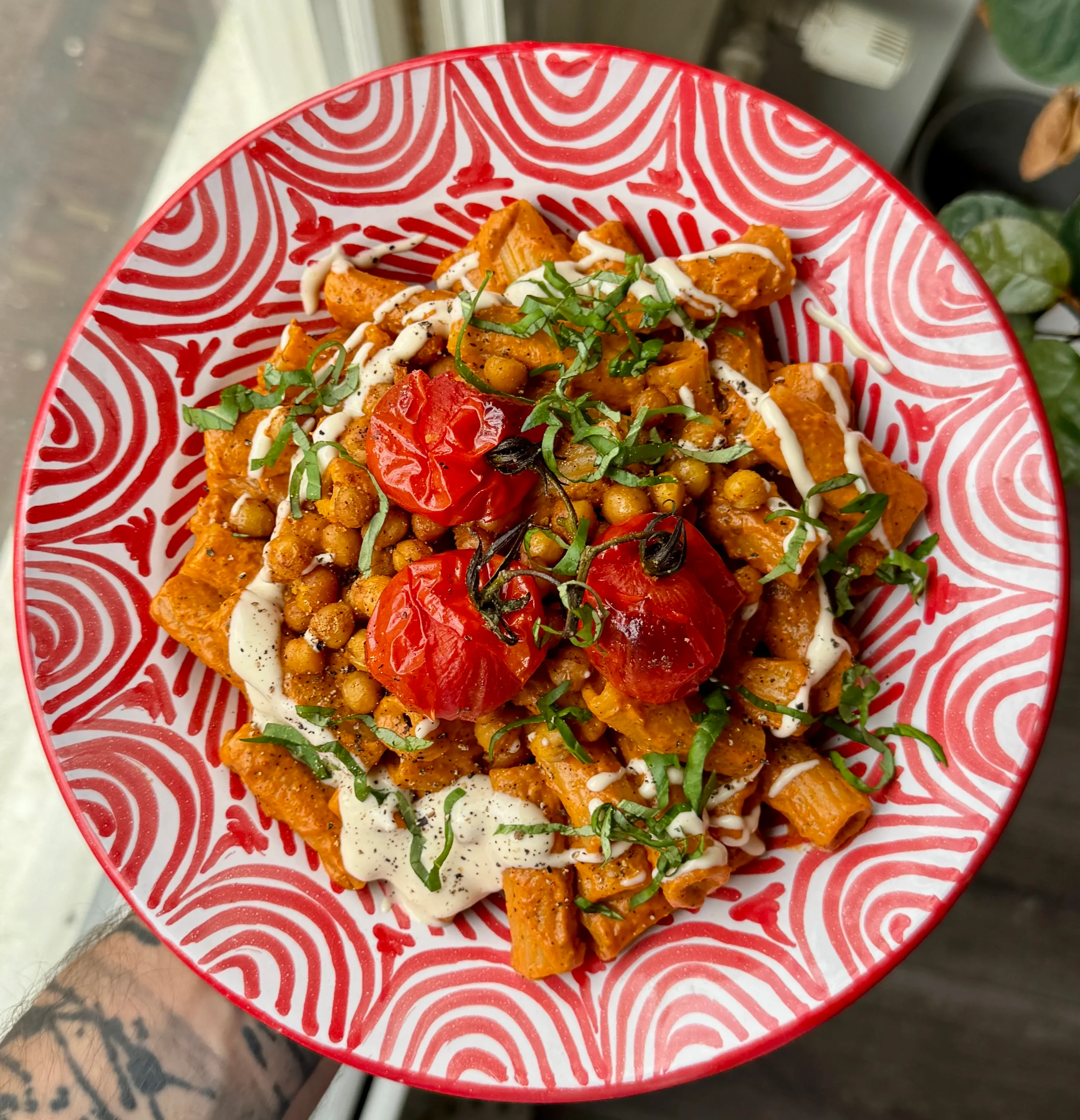 sun-dried-tomato-pasta-with-crispy-chickpeas