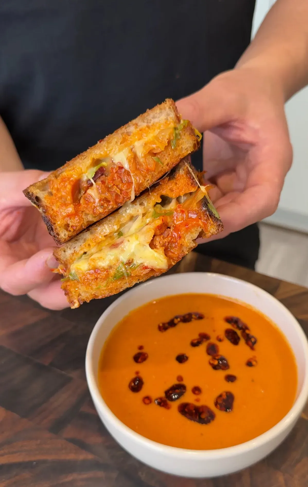 kimchi-bacon-grilled-cheese-with-gochujang-tomato-soup