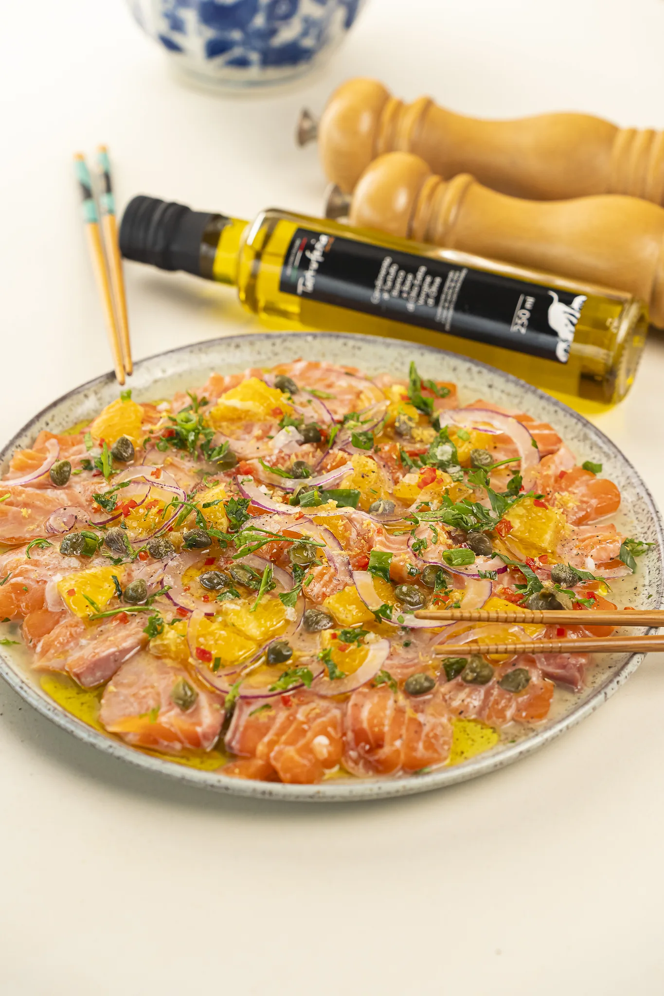crudo-de-salmao-com-azeite-trufado