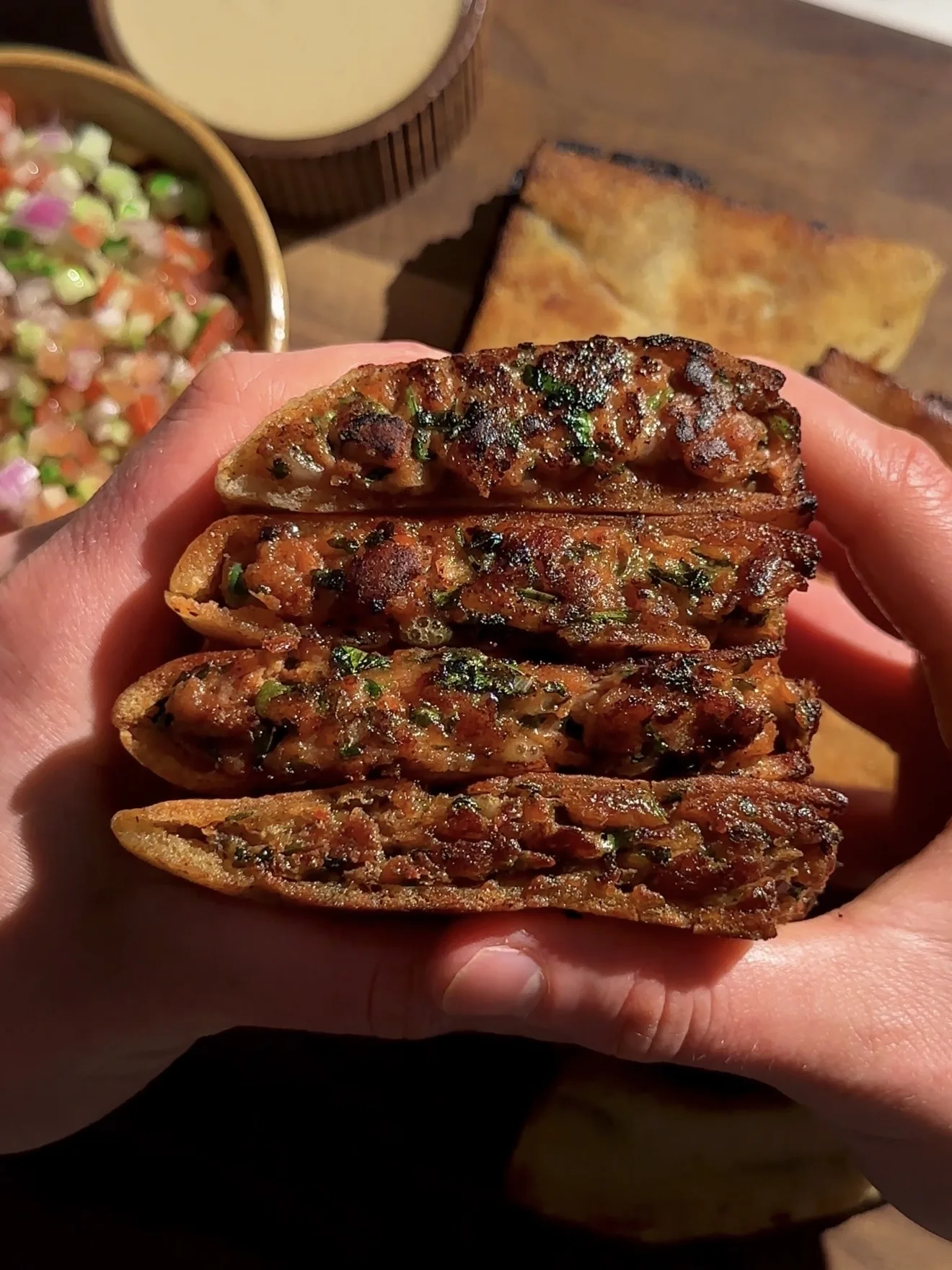 vegan-arayes-meat-stuffed-pita