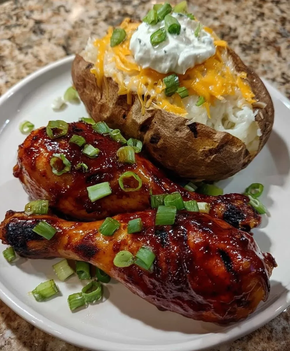 sweet-'n-smoky-bbq-drumsticks-loaded-baked-potato